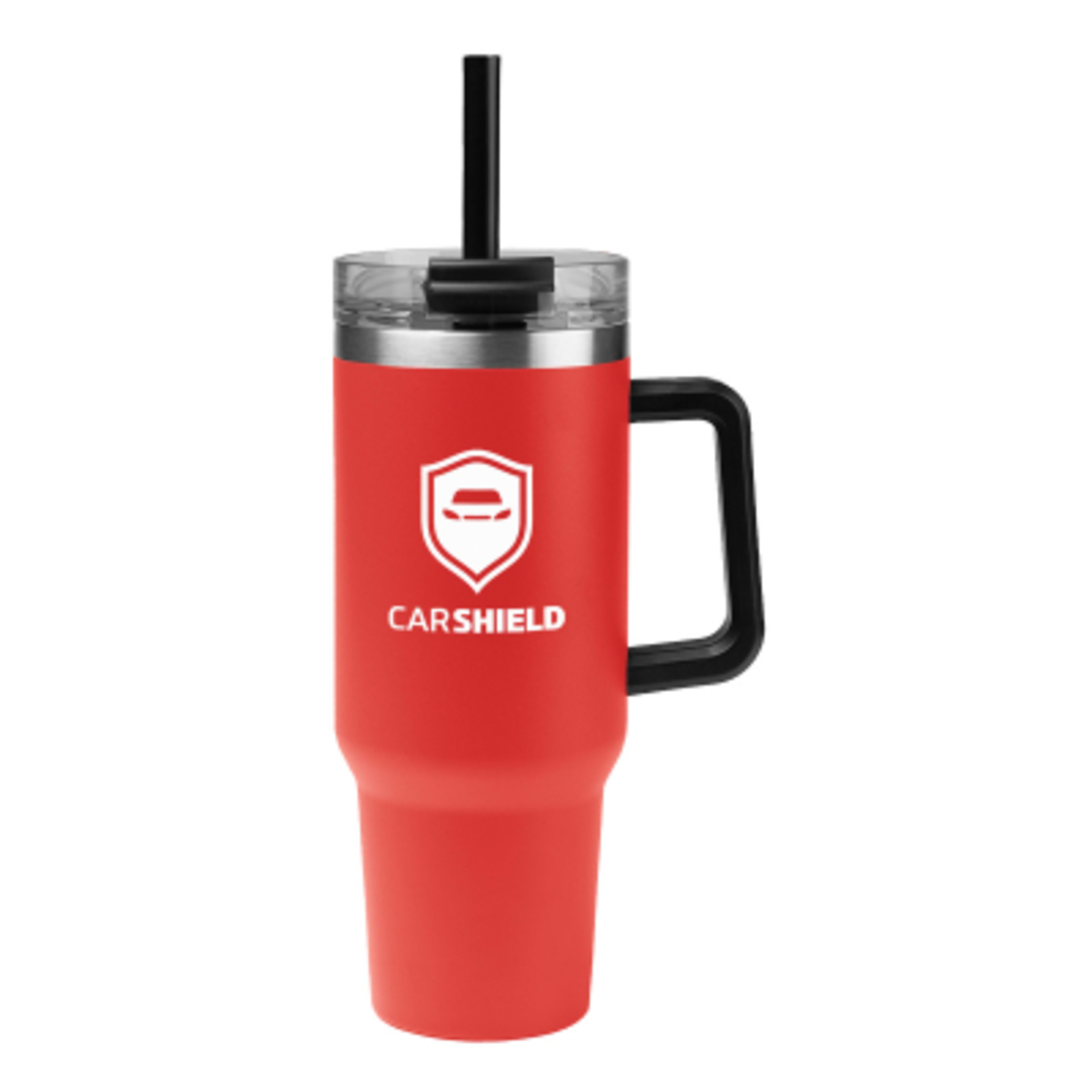 Tumbler Stainless Steel Intrepid Handle - 40 oz - Red - Silkscreen - product view 3