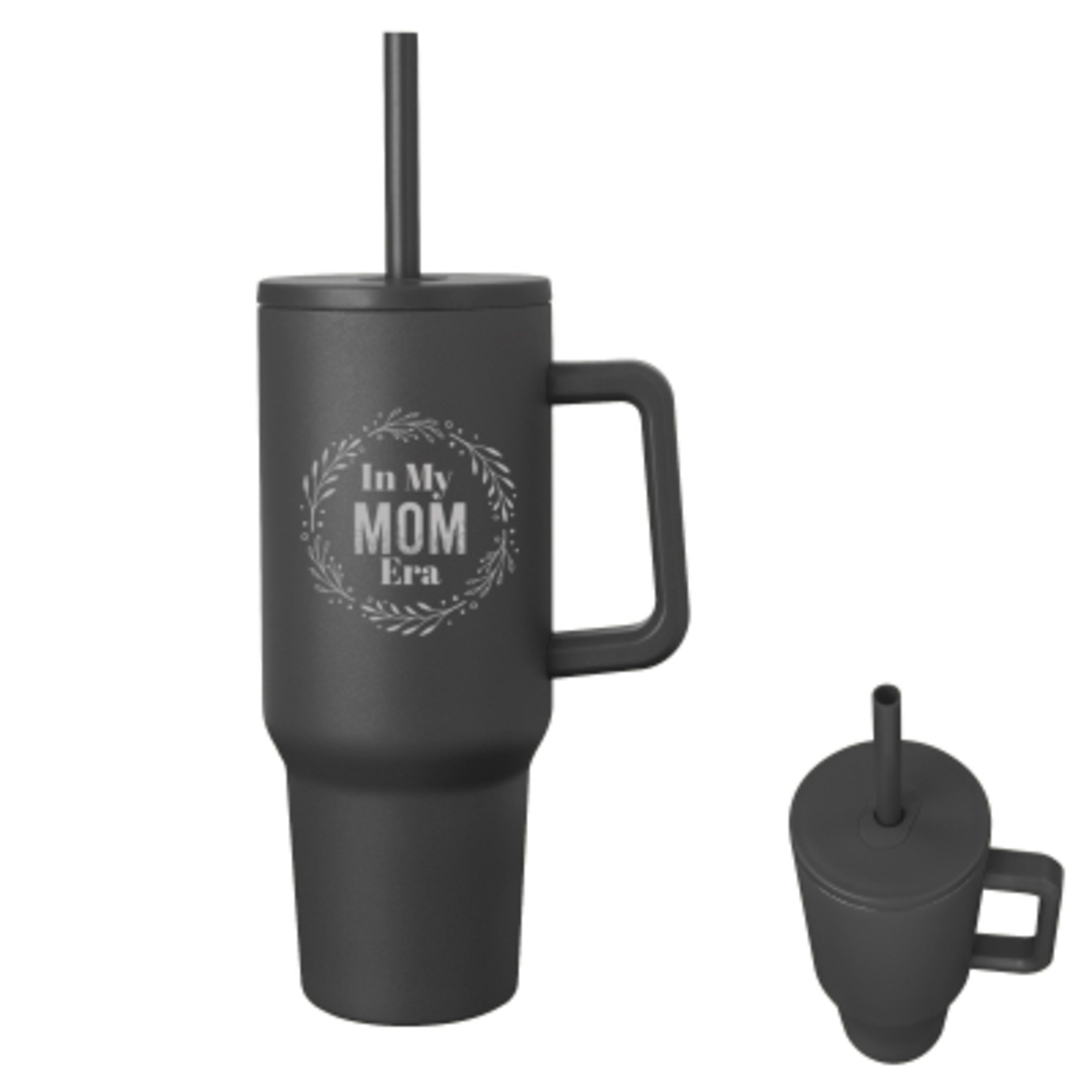 Tumbler Stainless Steel Jackson Intrepid Handle - 40 oz - Black - Silkscreen - product view 7