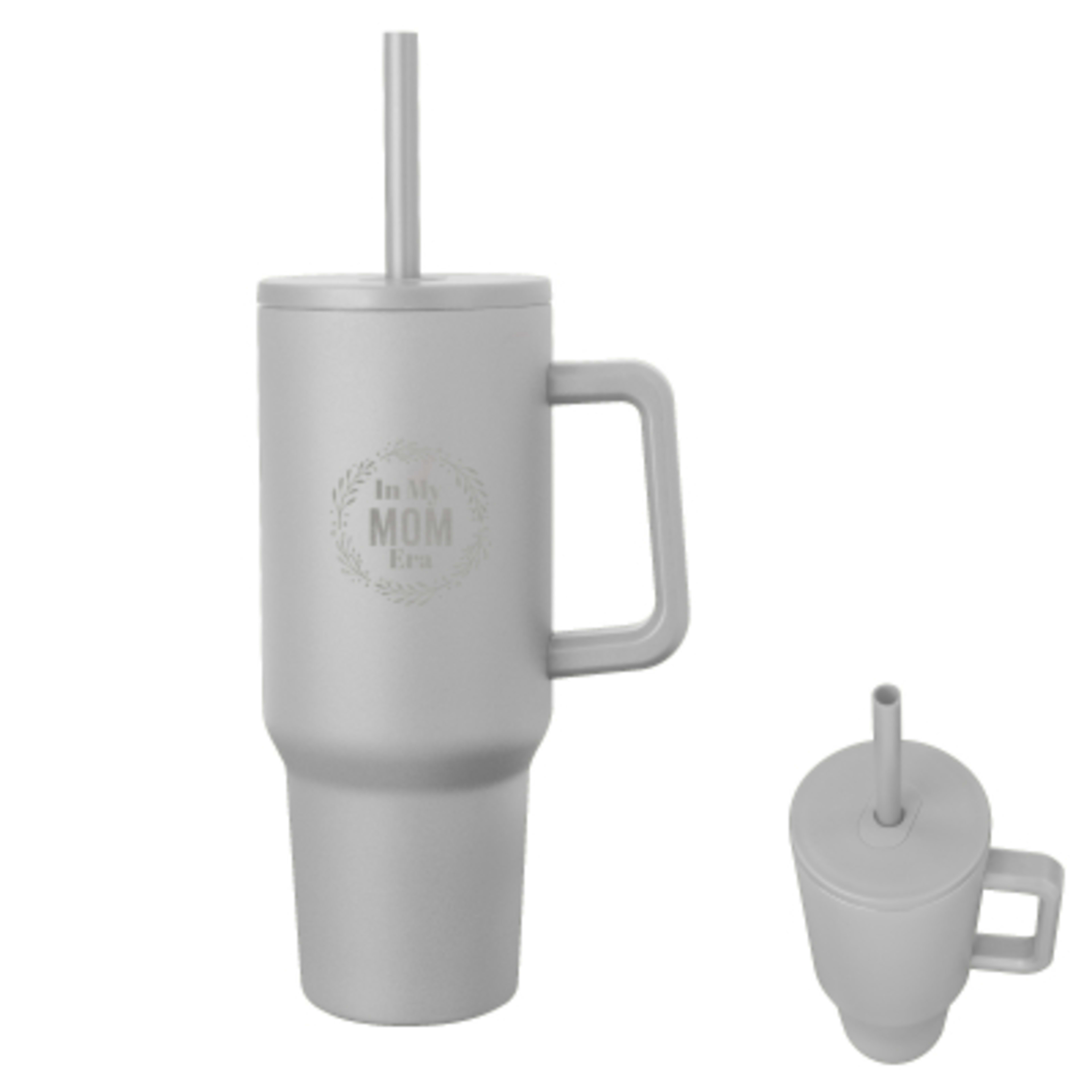 Tumbler Stainless Steel Jackson Intrepid Handle - 40 oz - Gray - Laser - product view 10