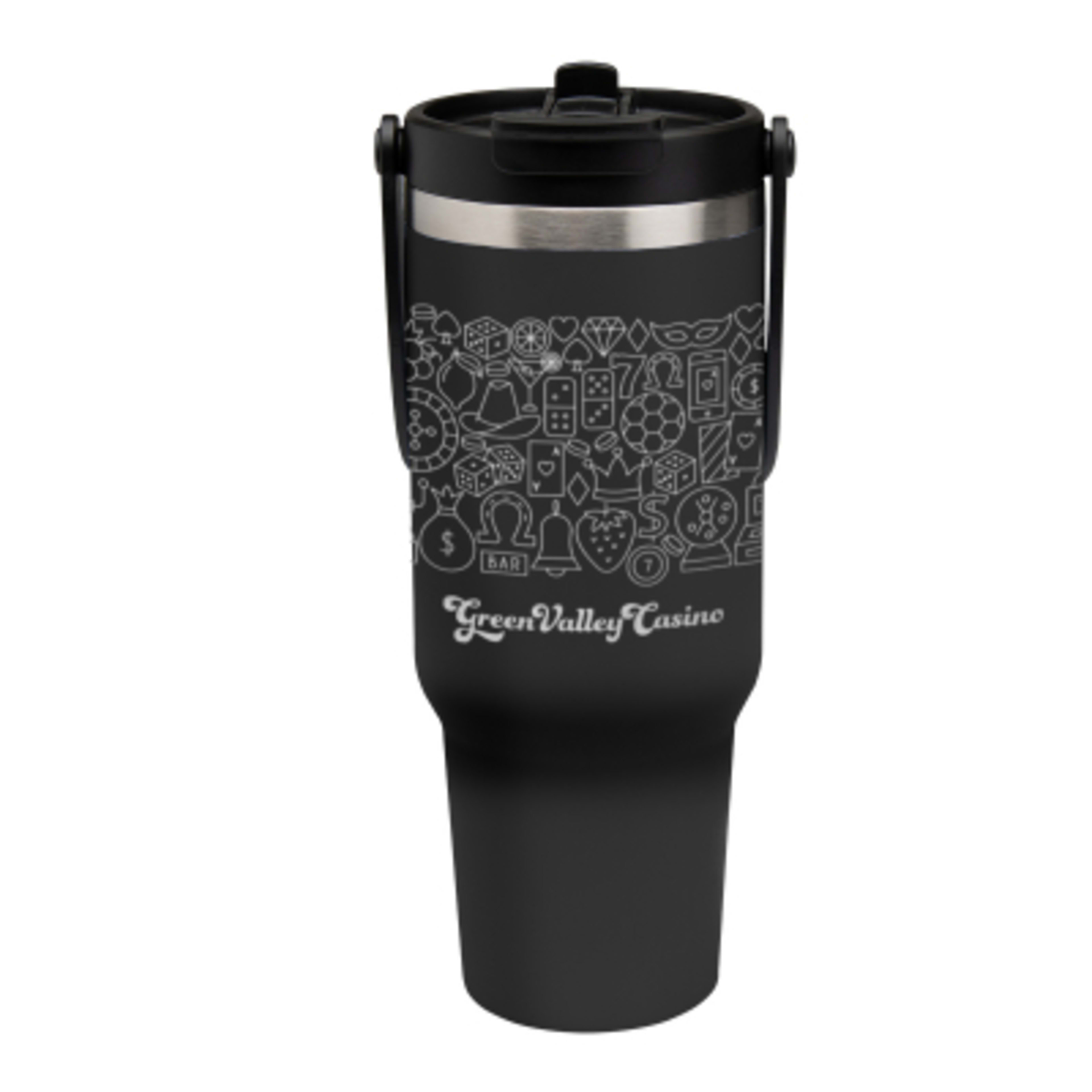 Insulated Tumbler Recycled Stainless Steel Full Laser - 40 oz - Black - Laser - product view 4