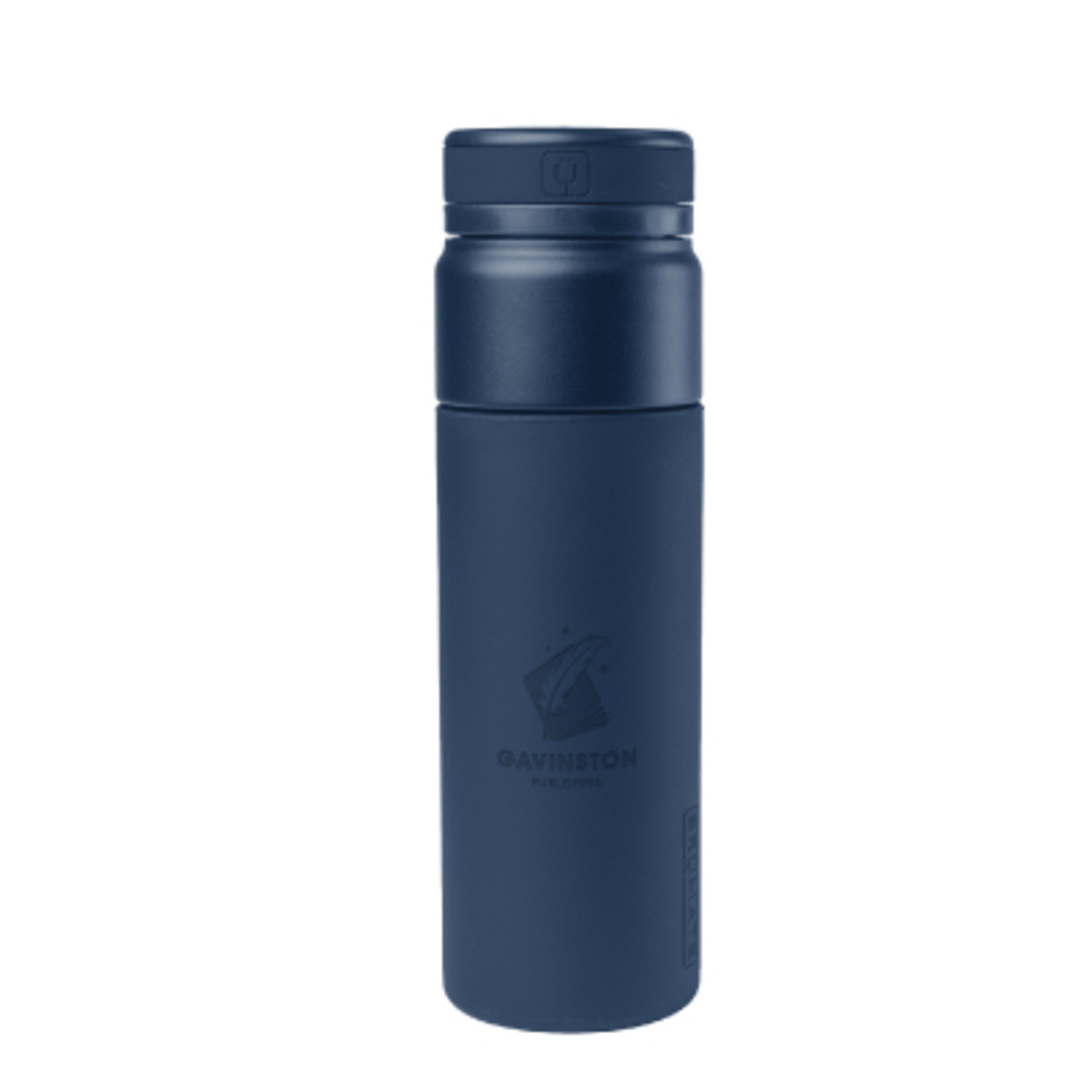 BruMate Rotera Tumbler Silicone Sleeve TwistSip - 25 oz - MAT/Navy - Laser - promotional product with custom logo