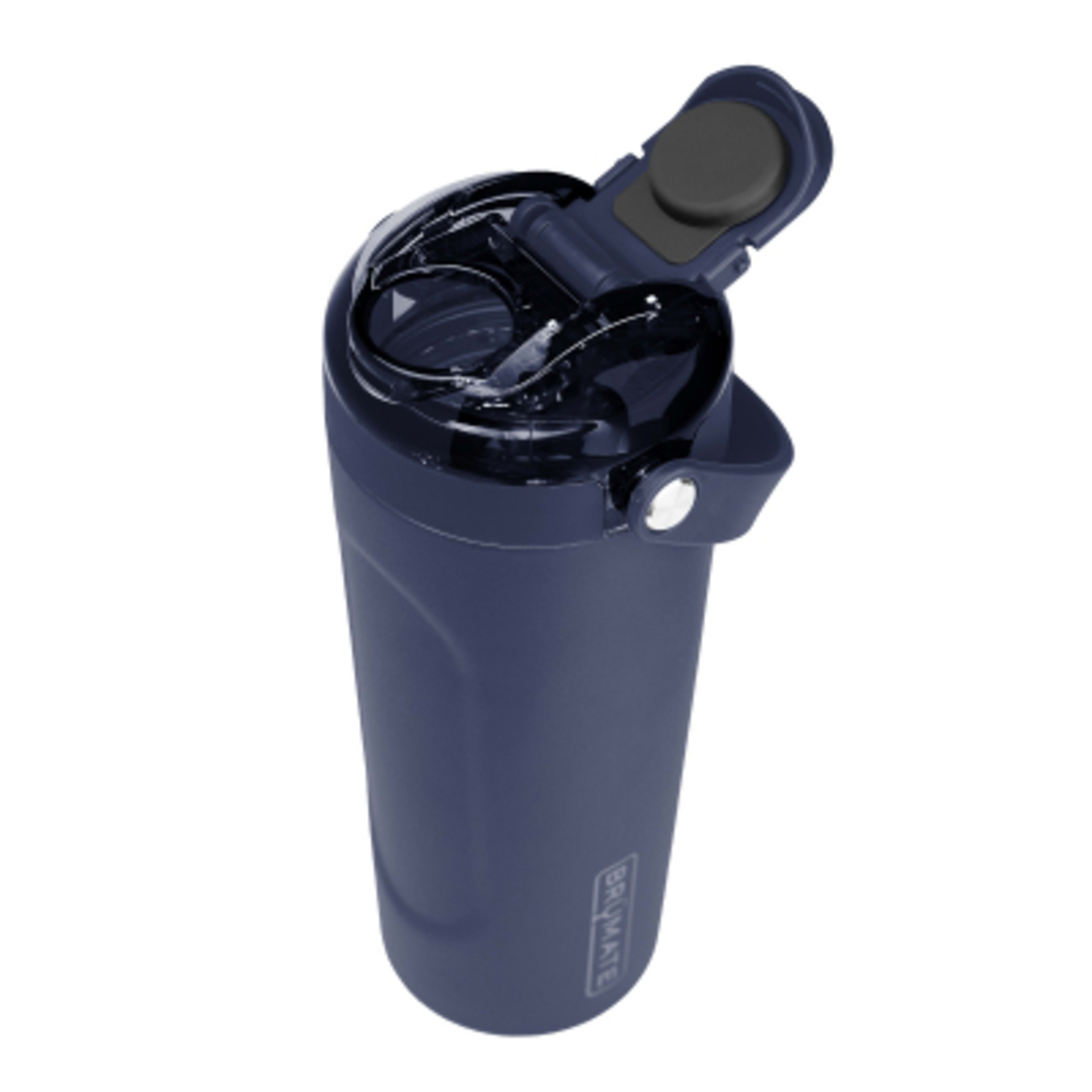 Insulated Shaker Bottle with Agitator - 25 oz - MAT/Navy - Angle - product view 4