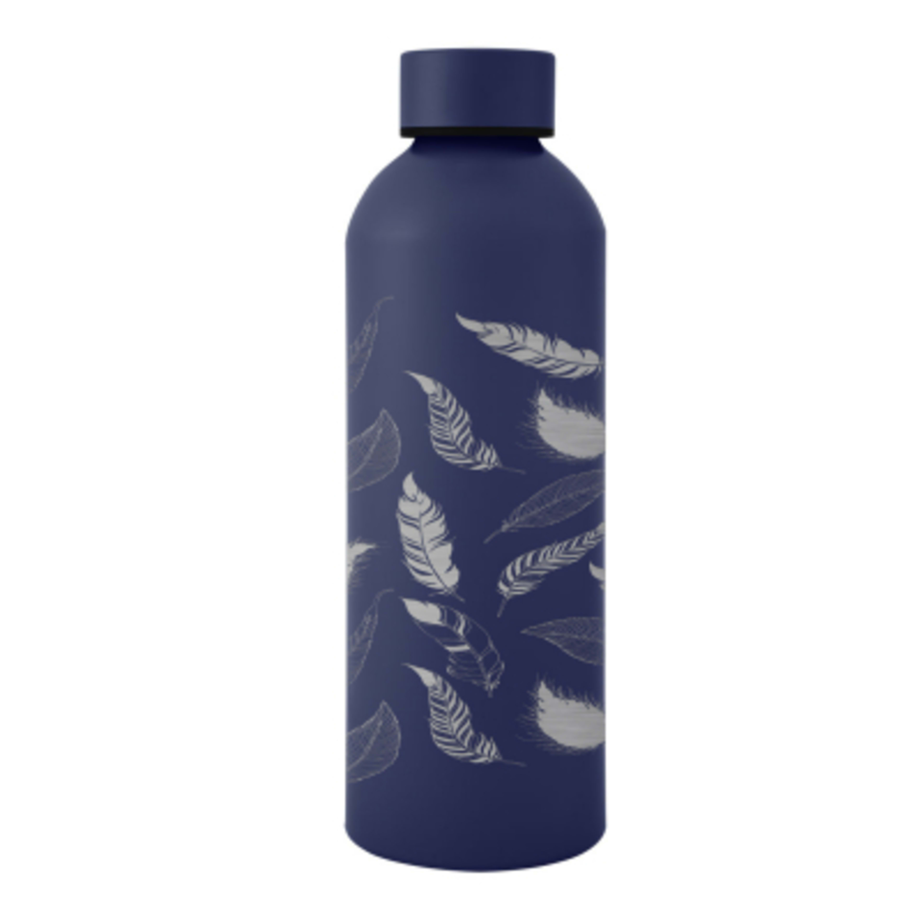 Water Bottle Recycled Aluminum Wide Mouth Laser - 25 oz - Navy - Laser - product view 1