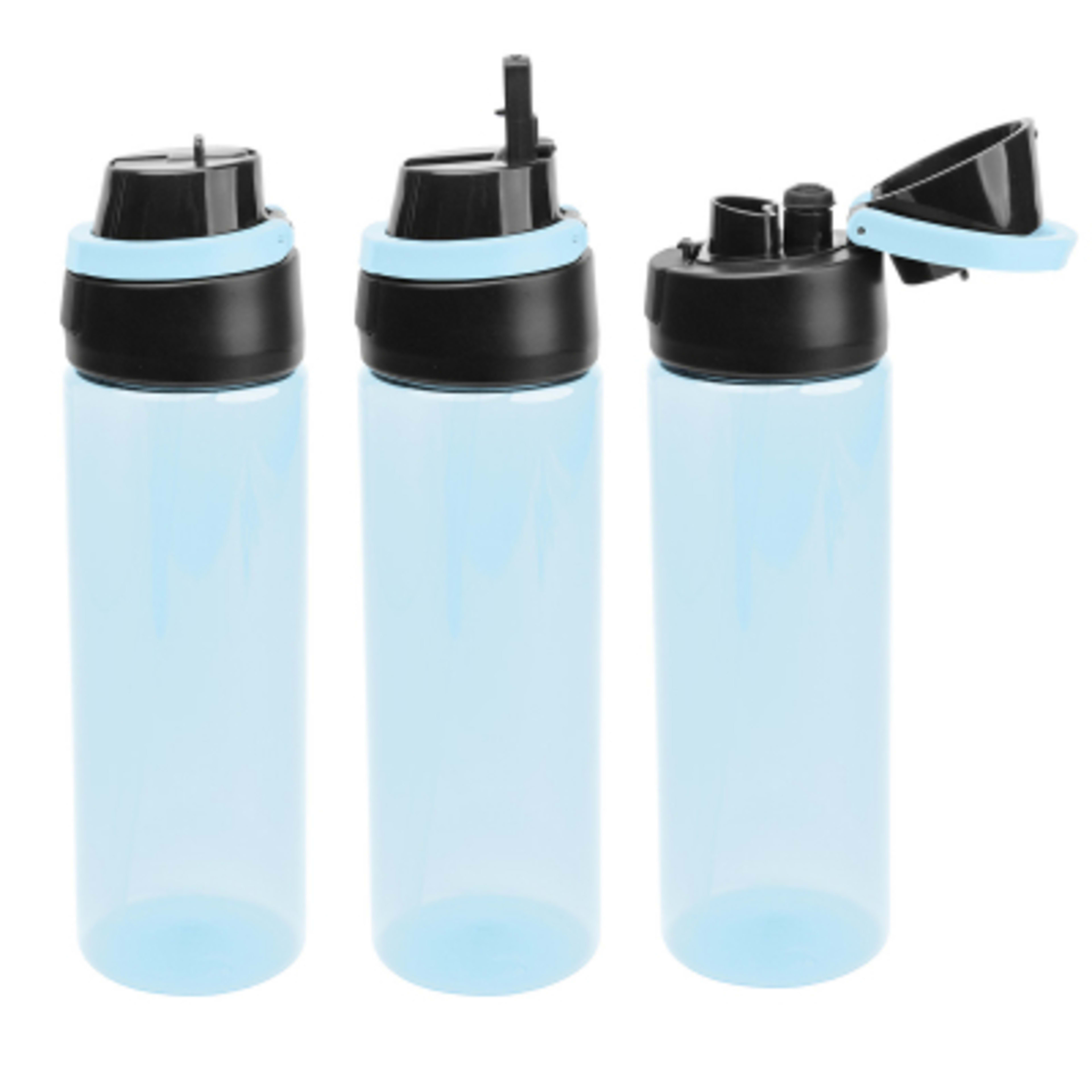 Water Bottle rPET Plastic Pop Sip and Chug - 24 oz - TRN/BLL/BLL - Open - product view 13
