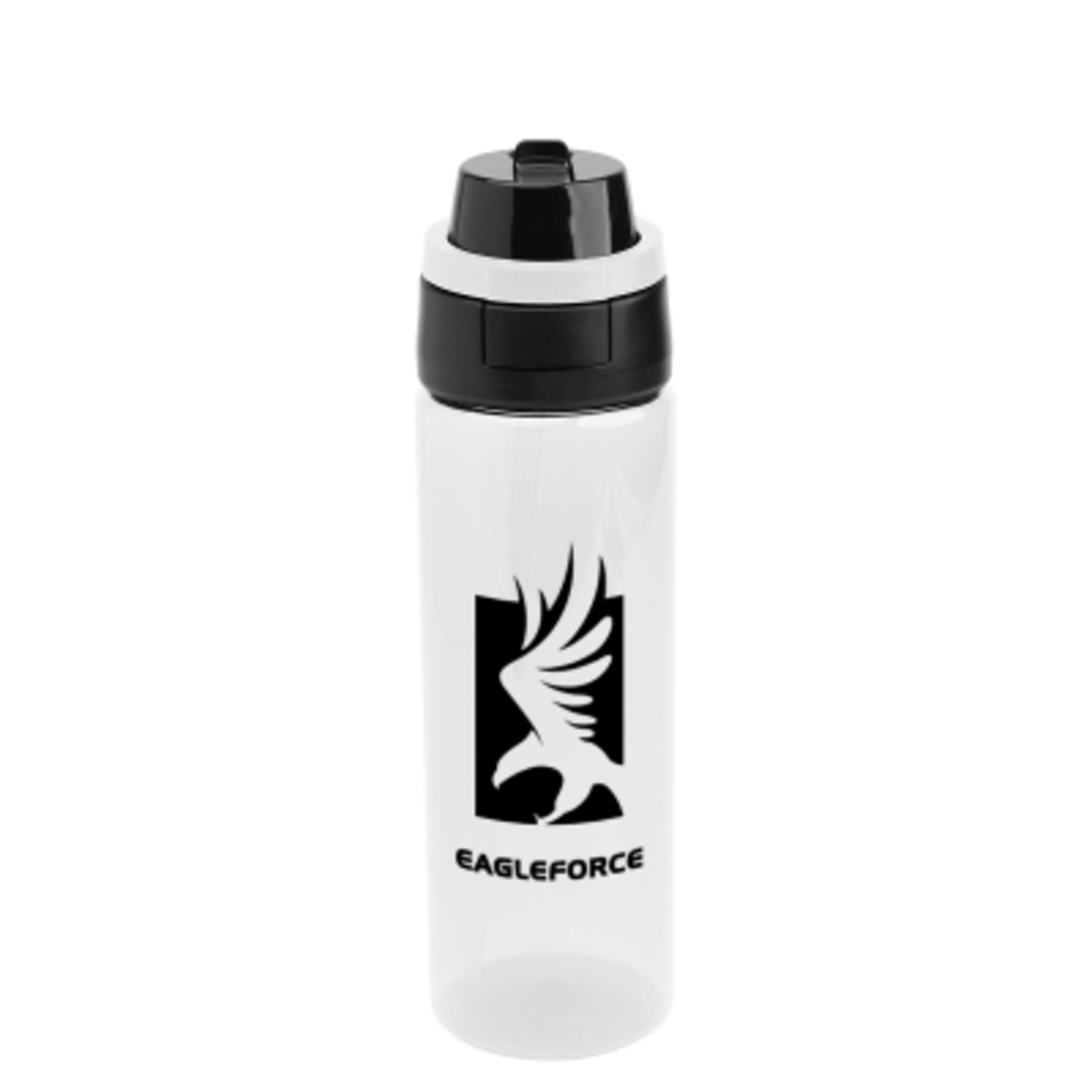 Water Bottle rPET Plastic Pop Sip and Chug - 24 oz - TRN/Clear/White - Silkscreen - product view 18