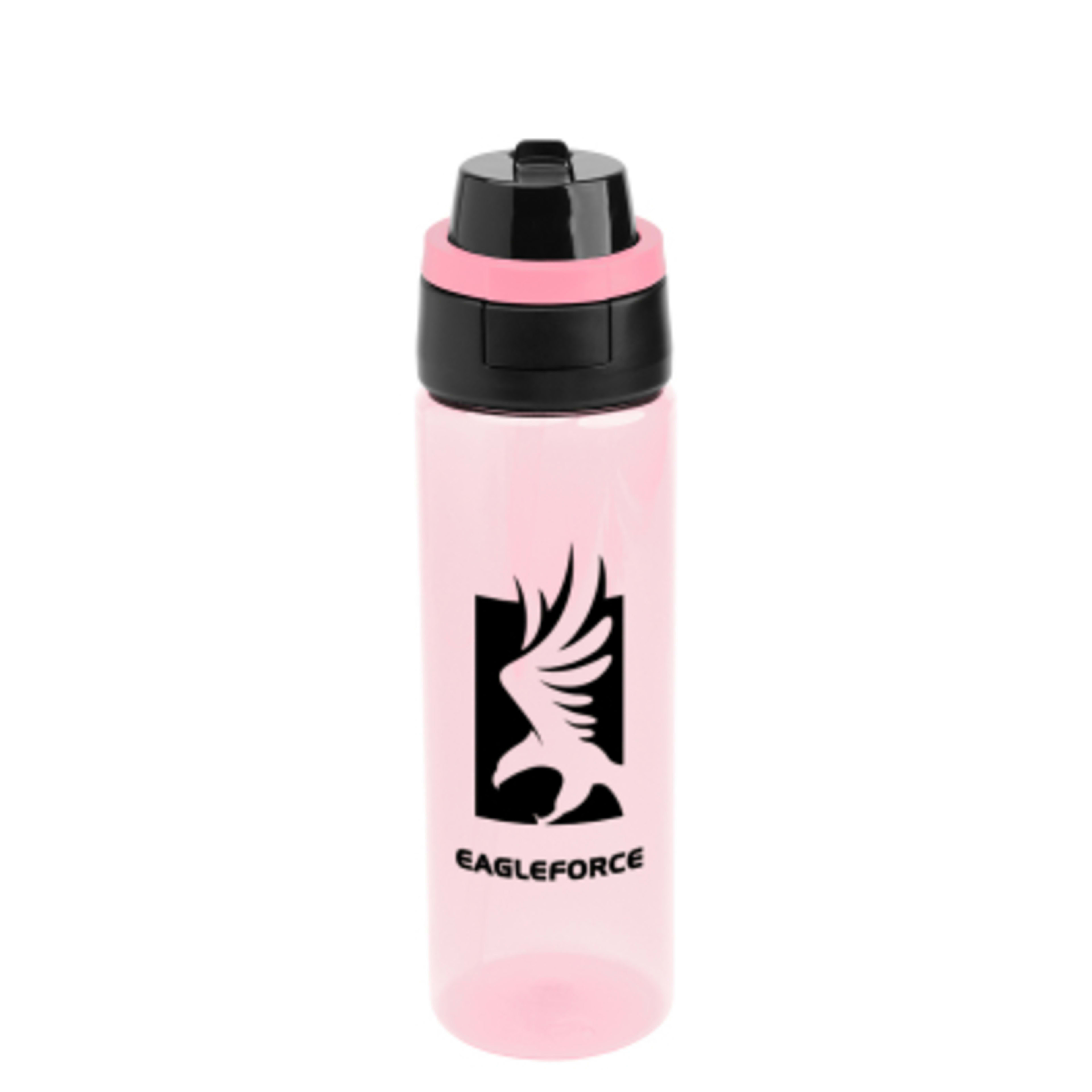 Water Bottle rPET Plastic Pop Sip and Chug - 24 oz - TRN/Pink/Pink - Silkscreen - product view 26