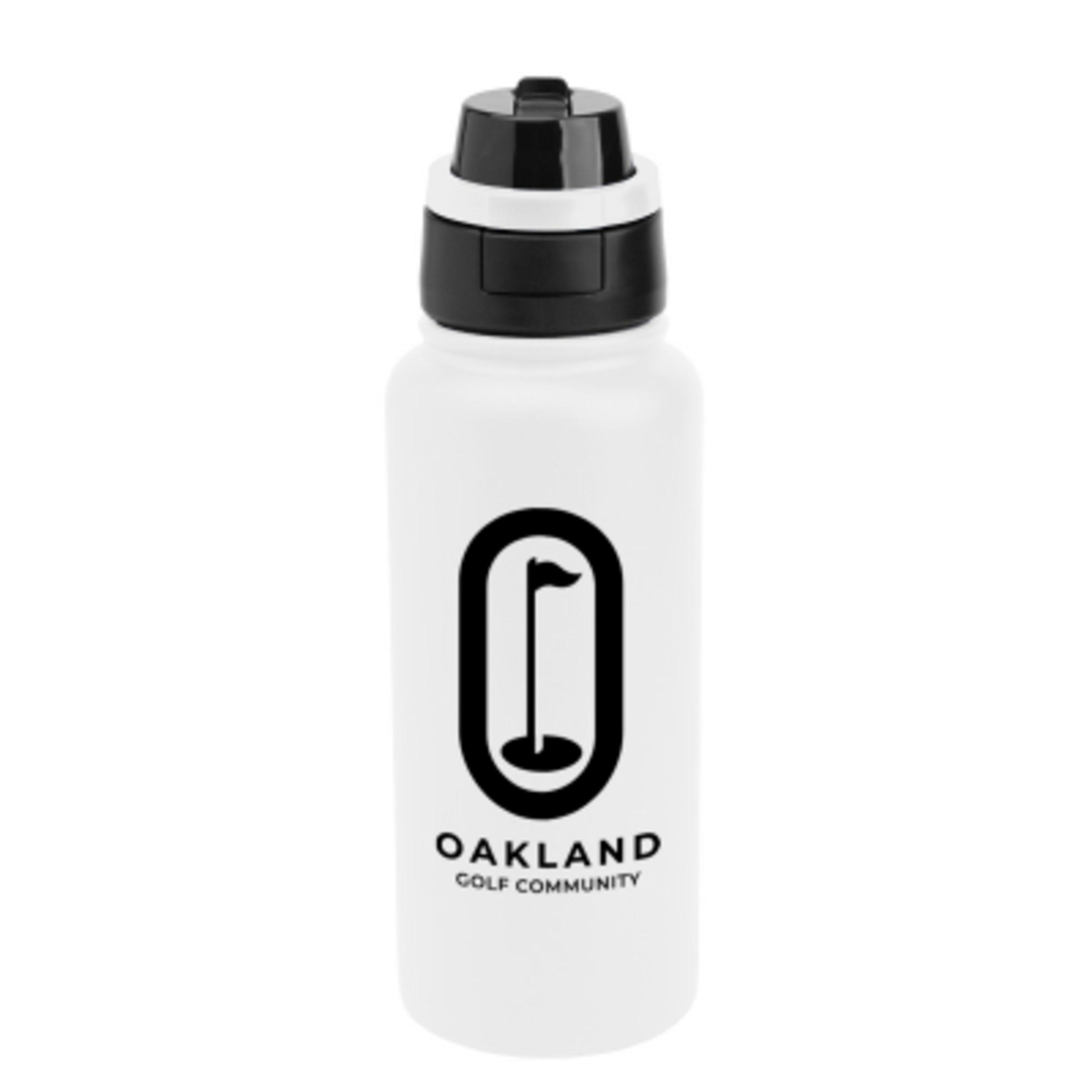 Insulated Water Bottle Steel Pop Sip and Chug - 32 oz - White/Black - Silkscreen - product view 1