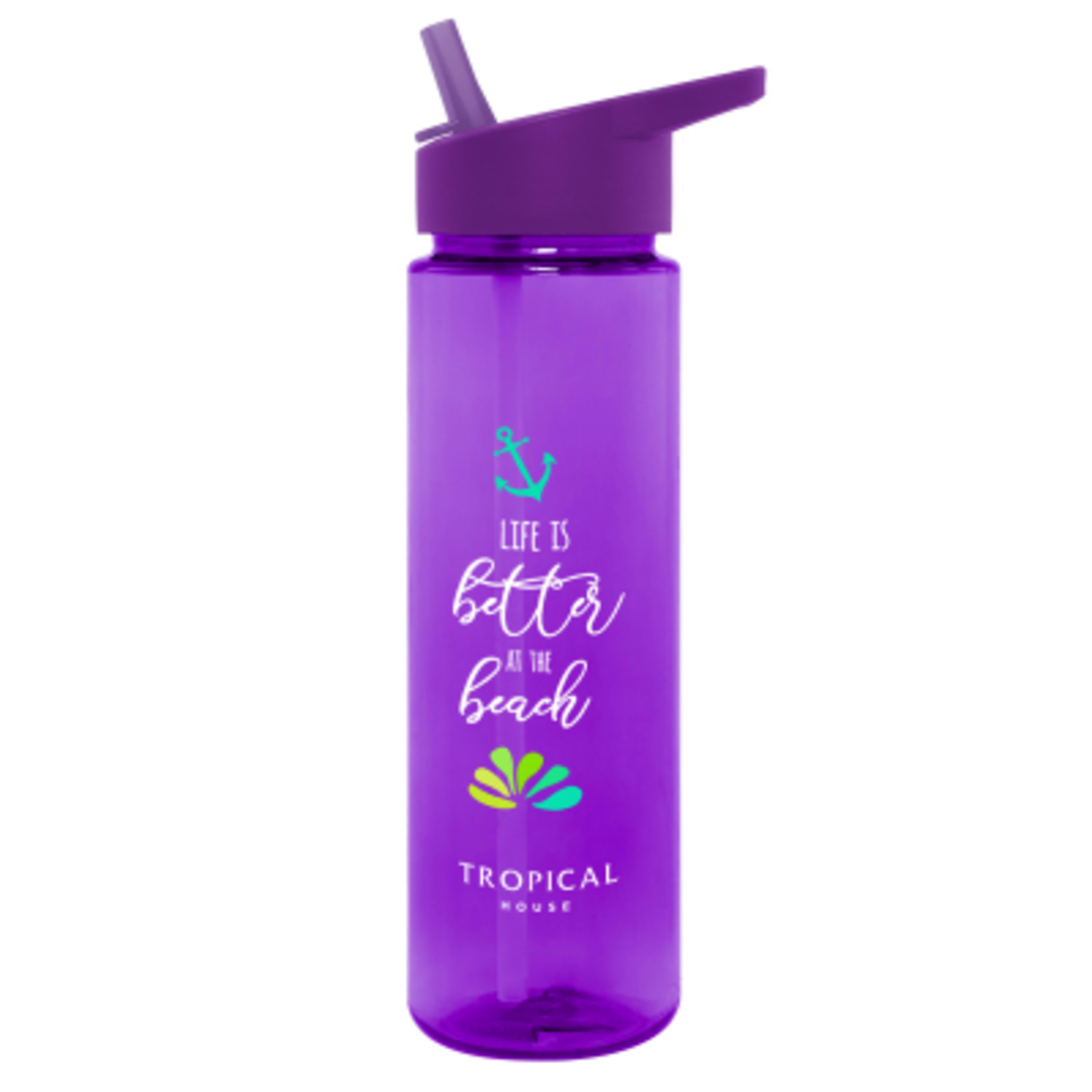 Water Bottle with Sip Top Lid Tritan Staccato Style - 28 oz - TRN/VIO - Colorbrite - product view 10