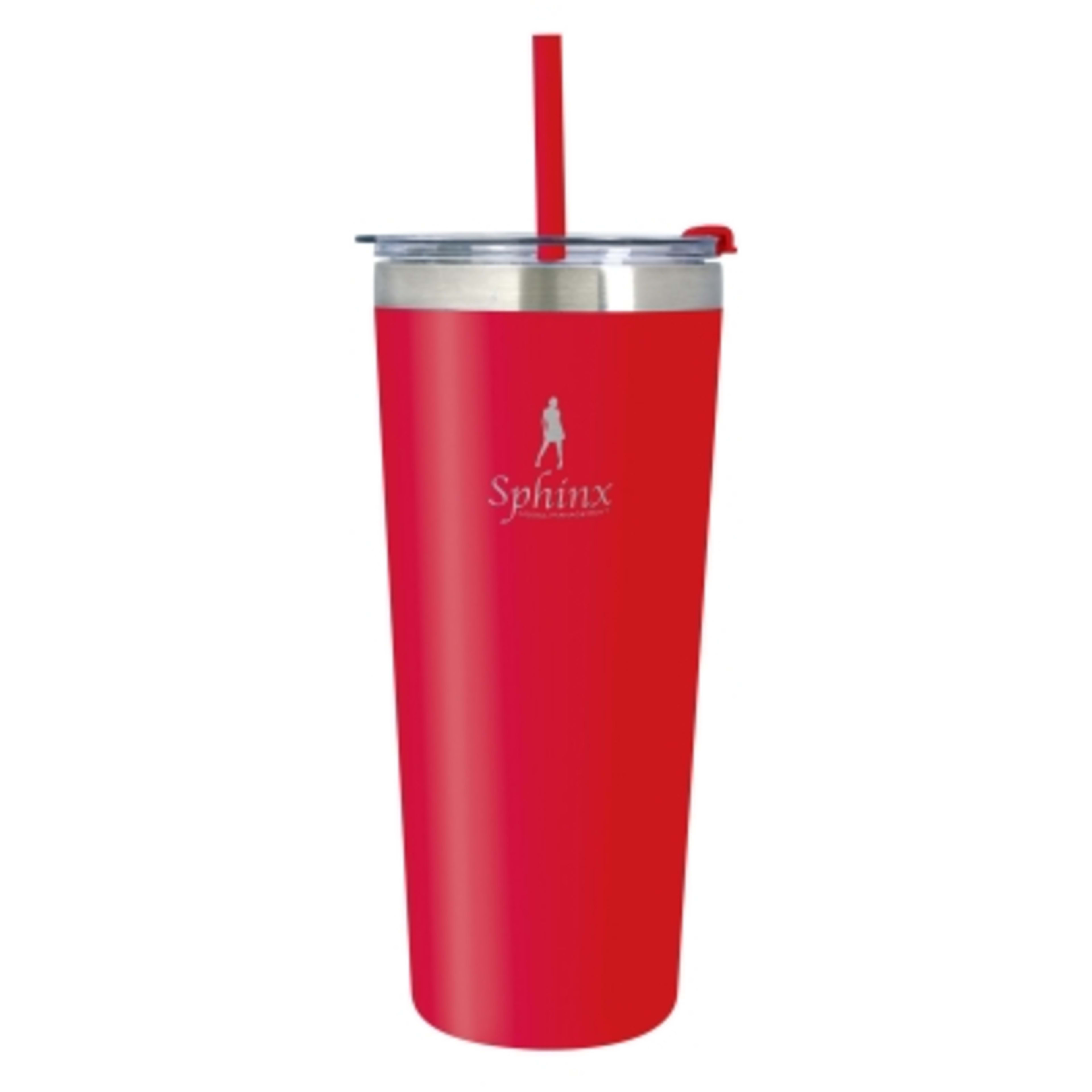 Colma Insulated Stainless Steel Tumbler - 24 oz - Red - Horizontal Laser - product view 18