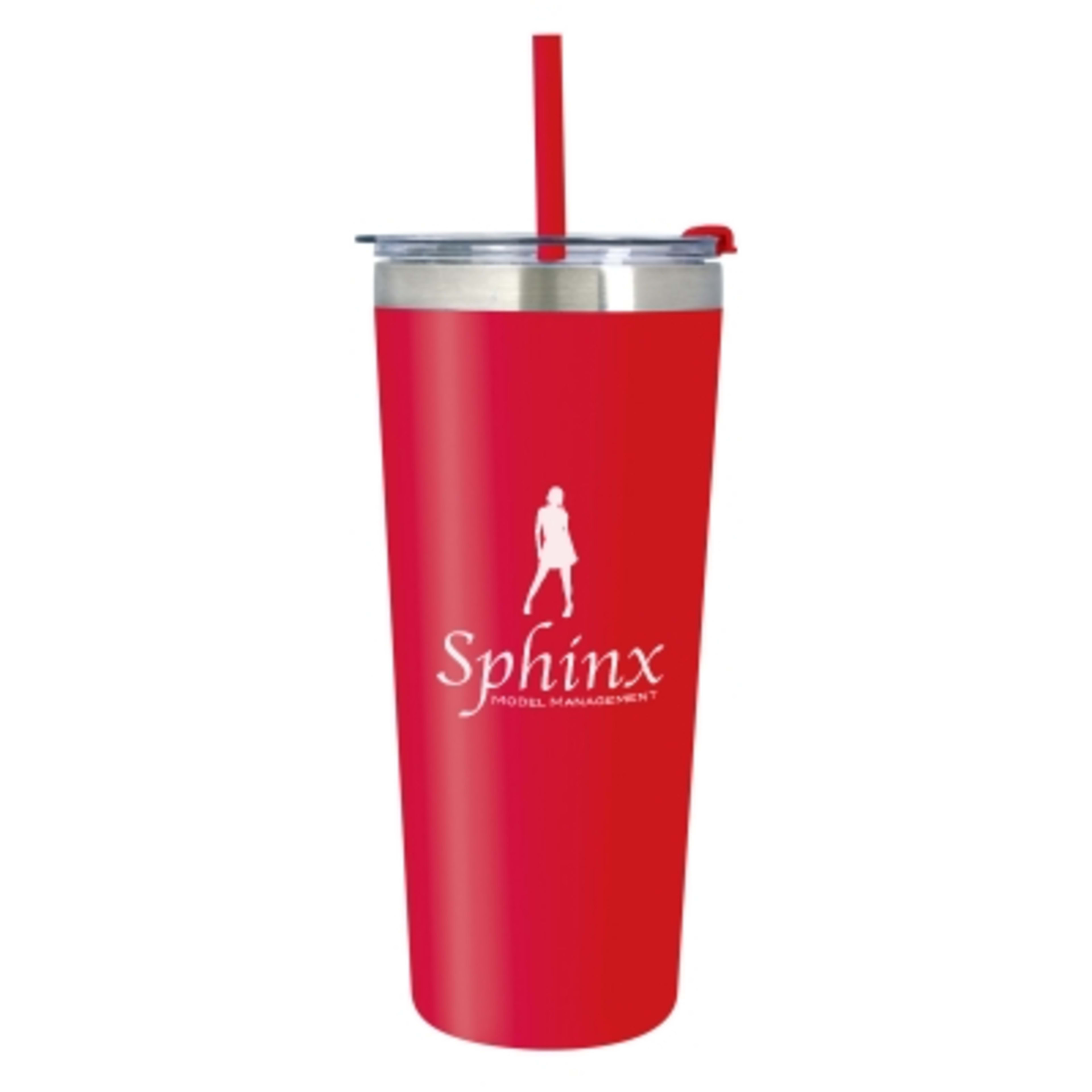 Colma Insulated Stainless Steel Tumbler - 24 oz - Red - Silkscreen - product view 4