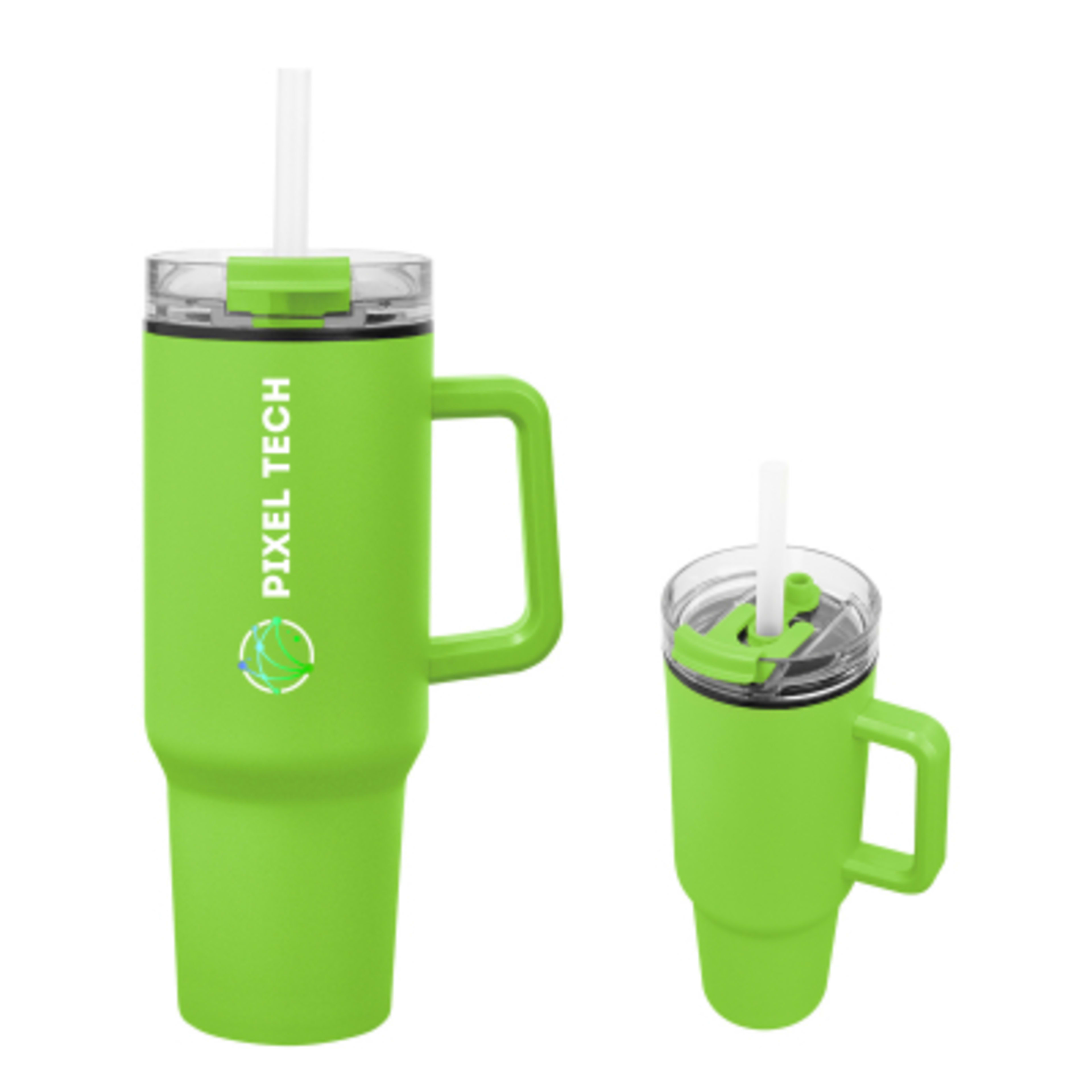 Recycled Stainless Steel Tumbler with Handle - 40 oz - RLI - Vertical Colorbrite - product view 23