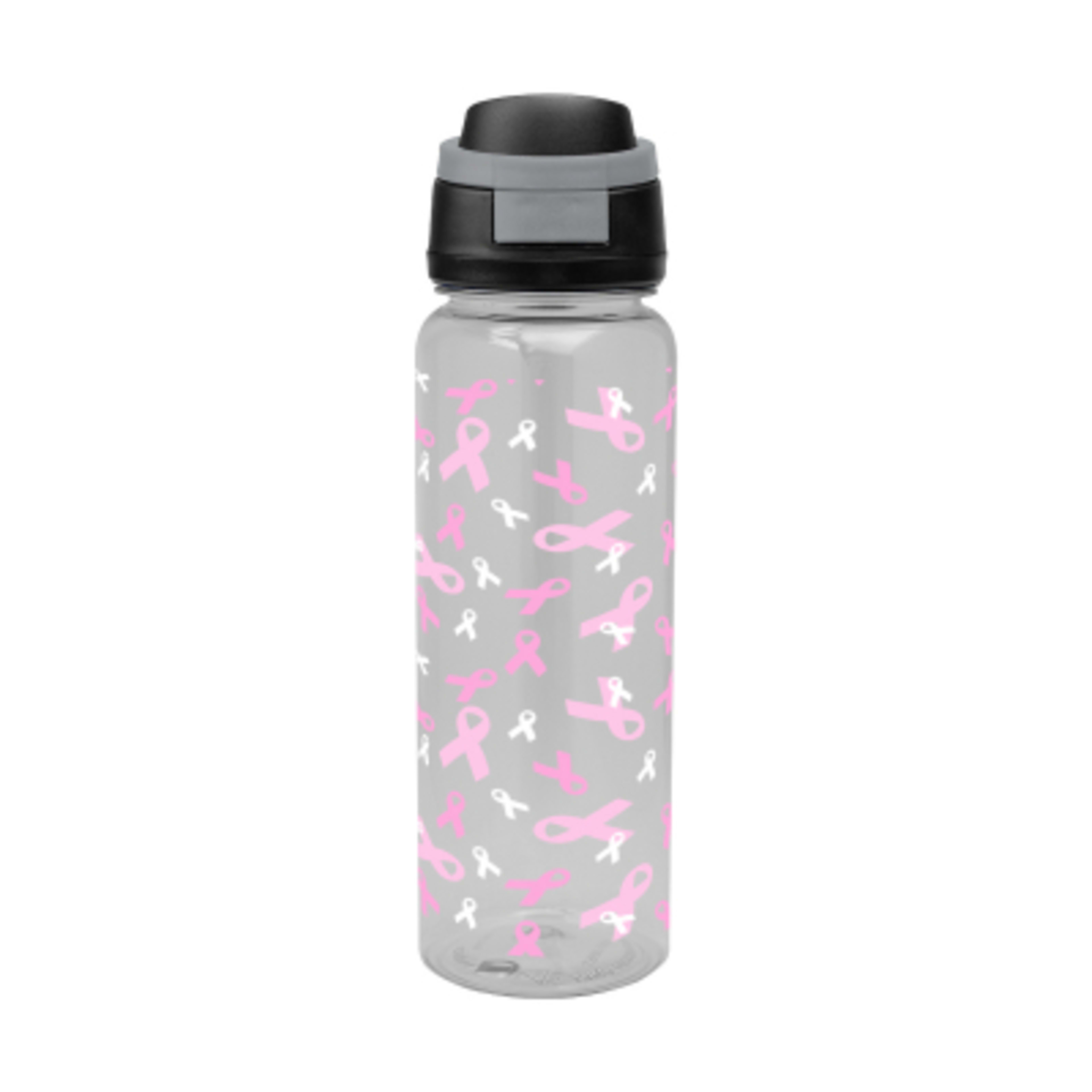 Recycled Plastic Water Bottle Pop Open Lid rPET - 32 oz - TRN/Gray/Gray - Megabrite - product view 17