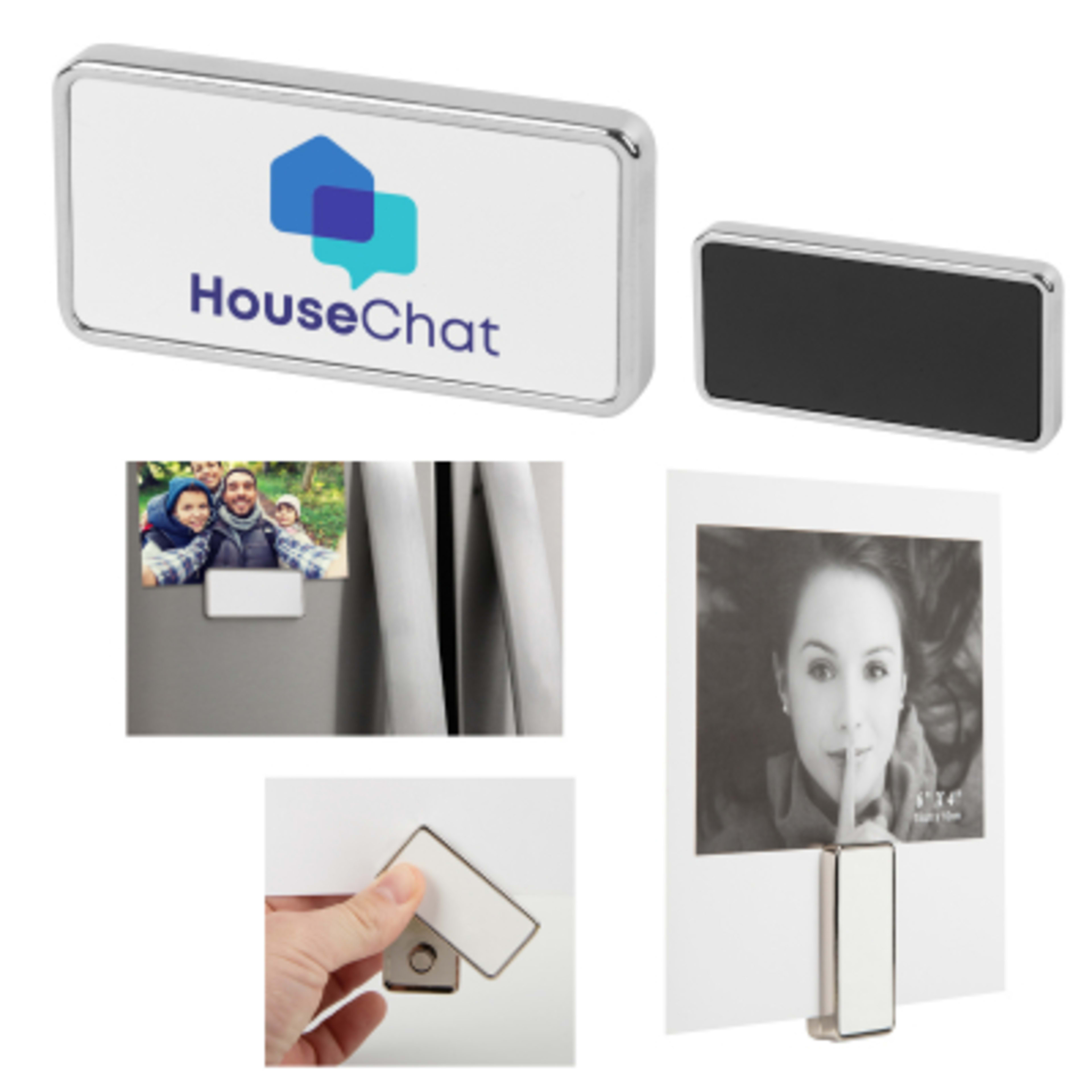 Magnetic Photo Holder Zinc Alloy - 2 x 1 in - Group Shot - product view 3