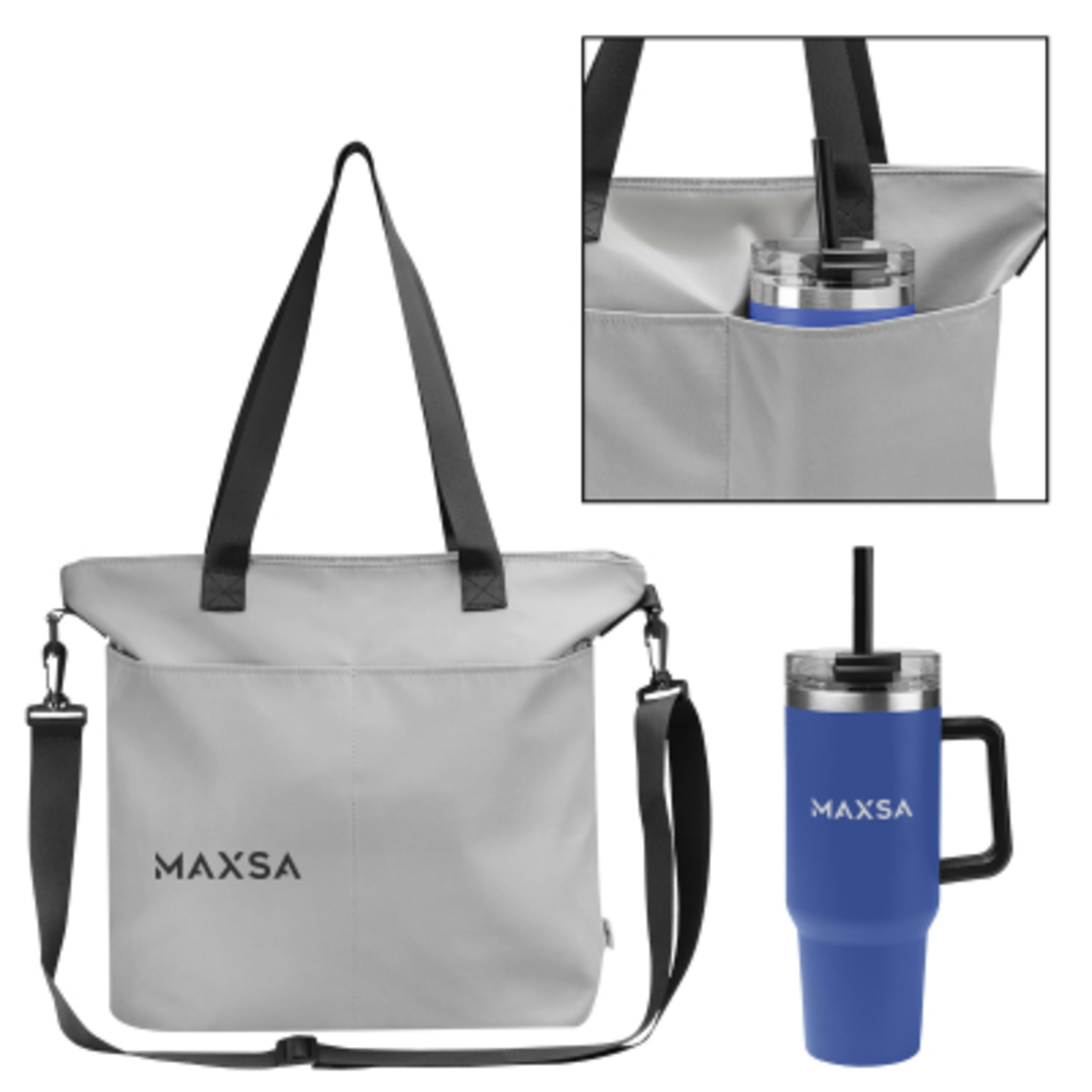 Intrepid Commuter Kit rPET Tote - 40 oz Tumbler - Group Shot - product view 1