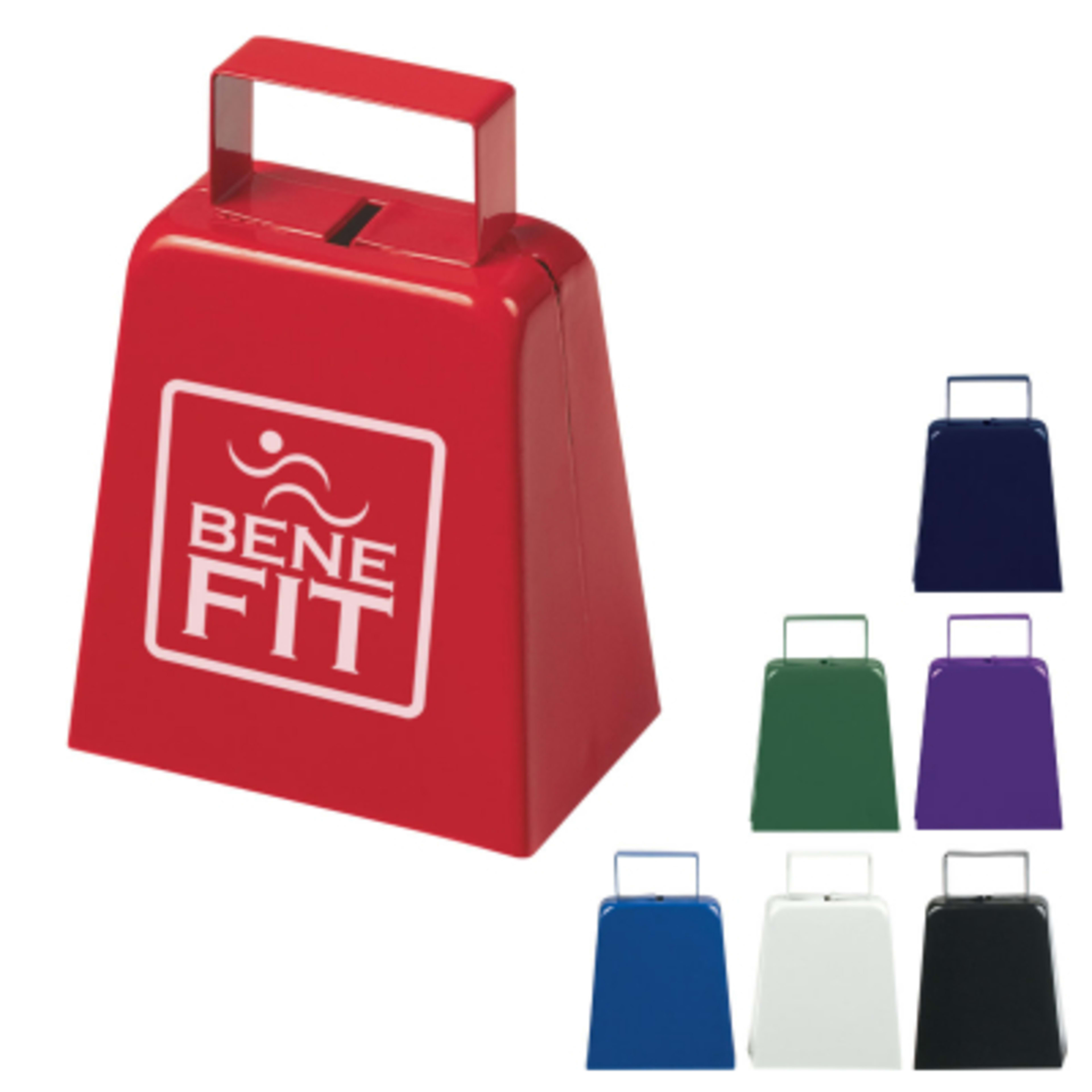 Cow Bell Powder Coated Iron - 3 x 4 in - Group Shot - product view 2