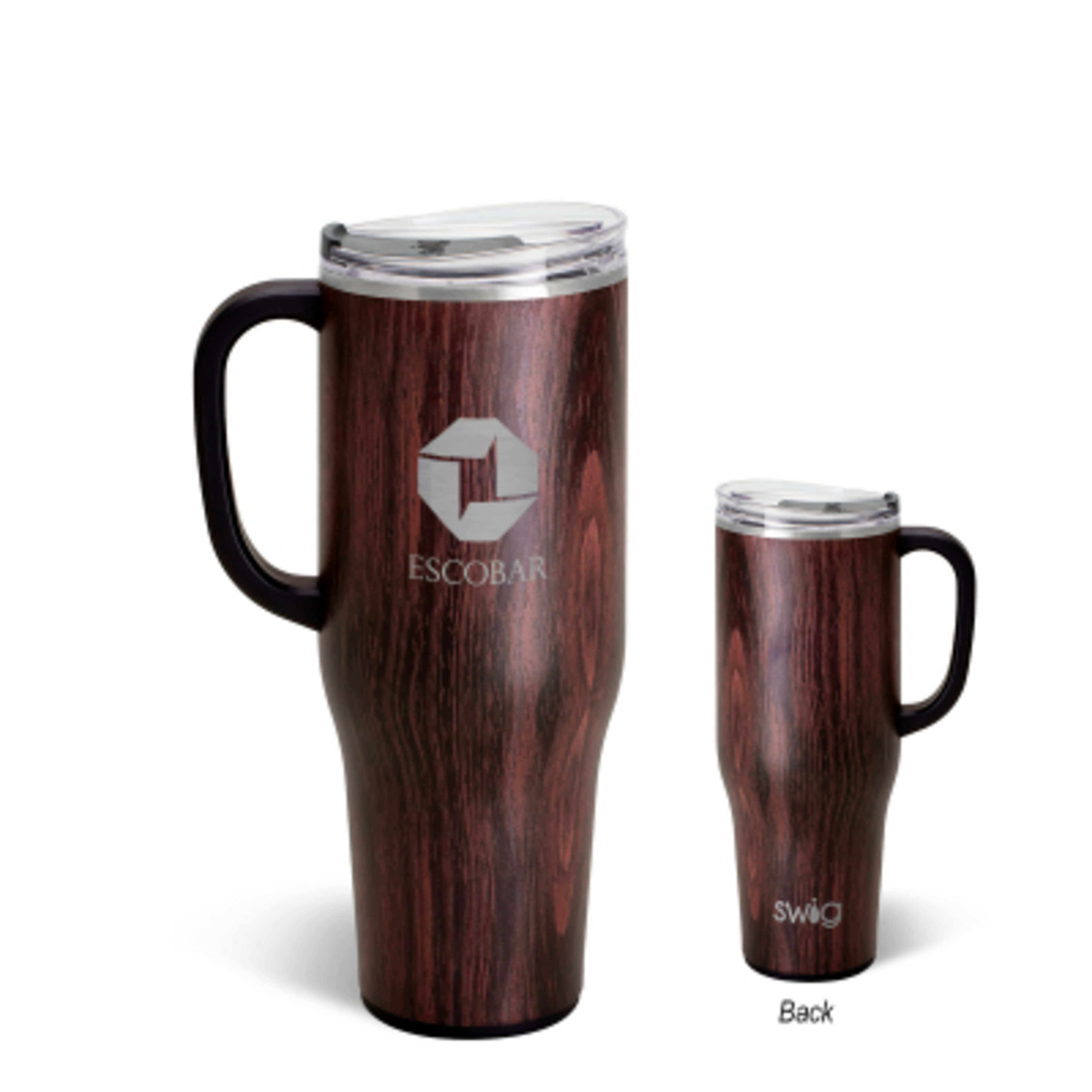 Swig Life Mega Mug Bourbon Barrel Style - 40 oz - Brown - Laser - product view 2