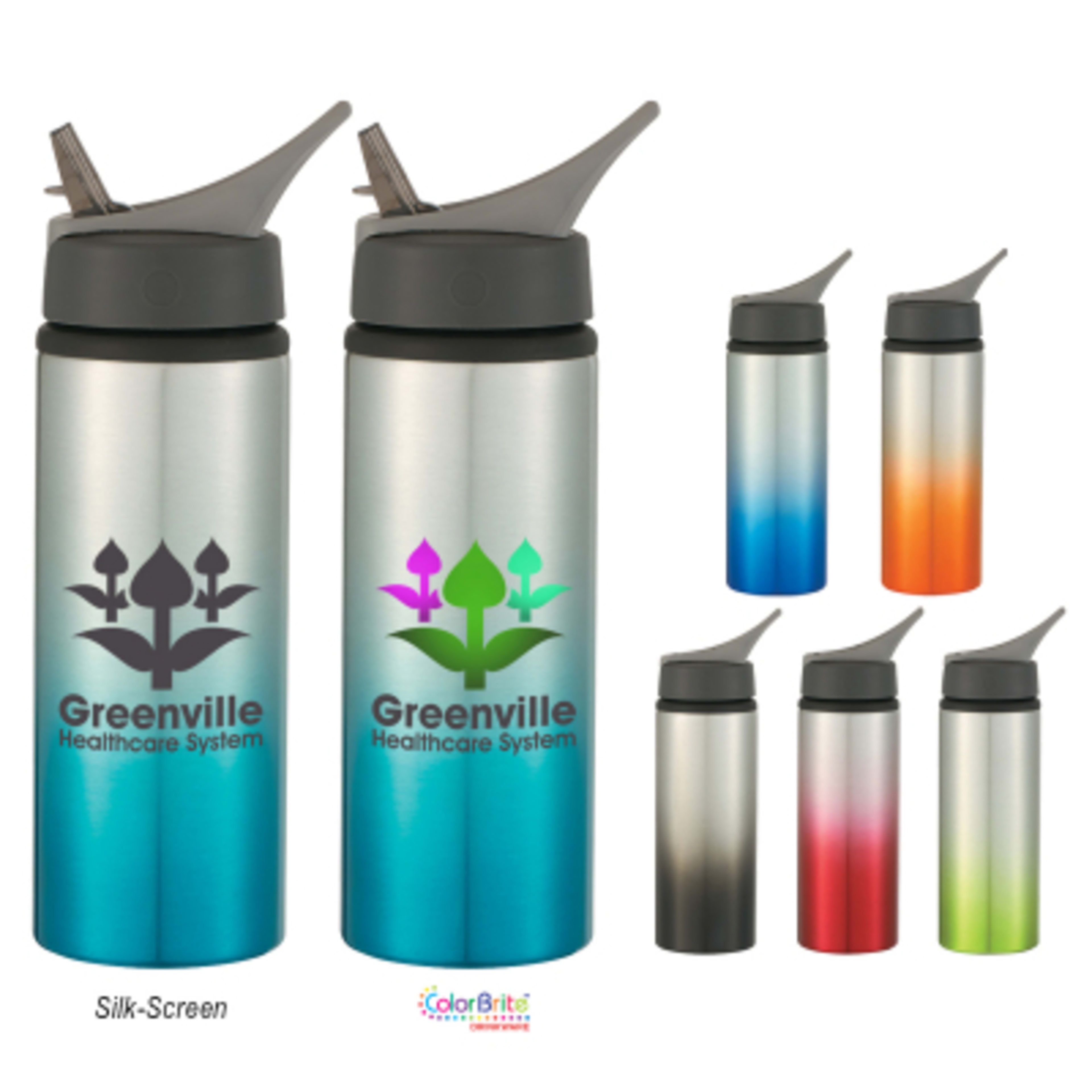 Aluminum Tumbler with Screw-On Sip Top Lid - 25 oz - Group Shot - product view 3