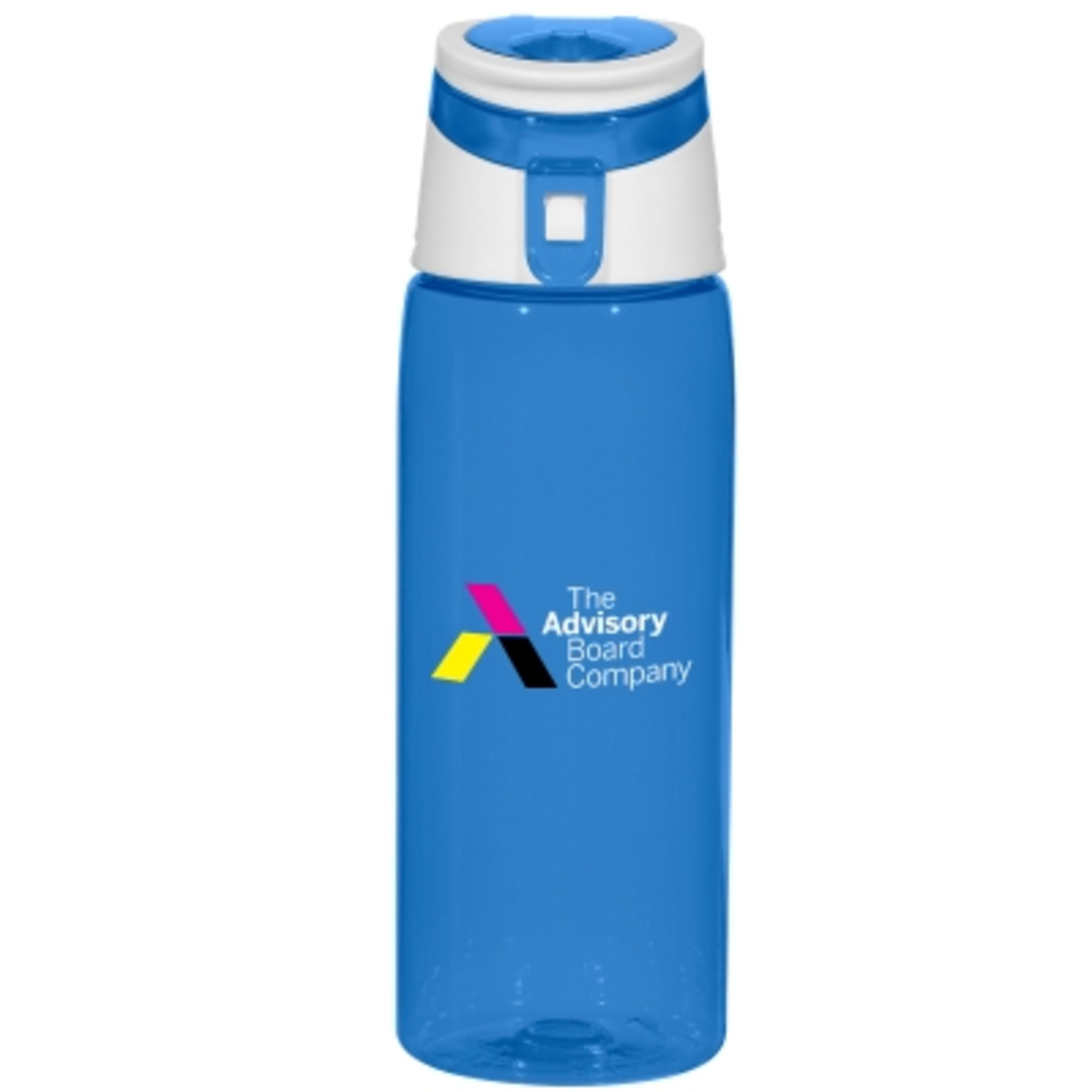 Tritan Sports Bottle Flip-Top with Carry Handle - 24 oz - TRN/Blue - Colorbritedrinkware - product view 2