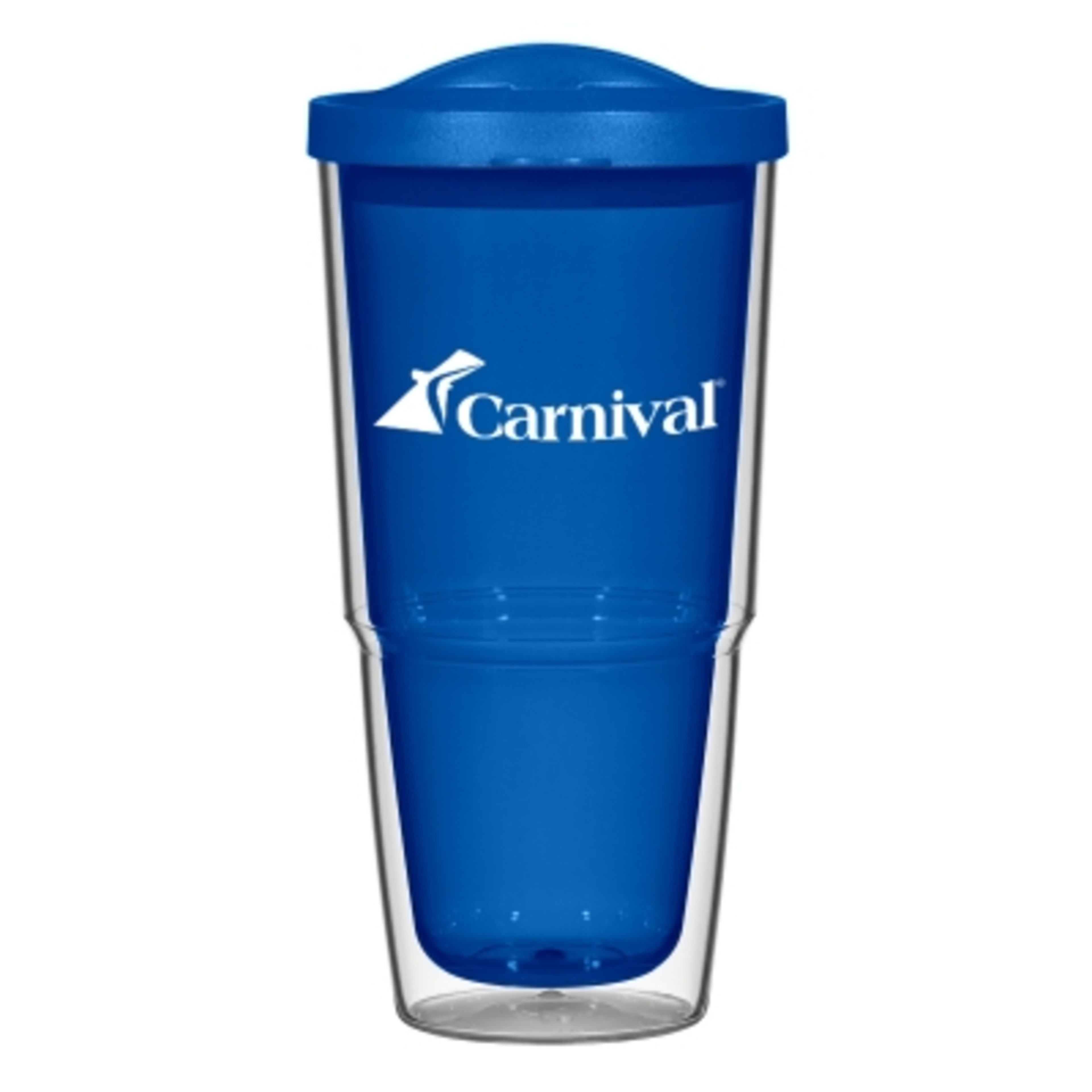 Insulated Tumbler Double Wall with Thumb-Slide Lid - 24 oz - Clear/BLD - Silkscreen - product view 1