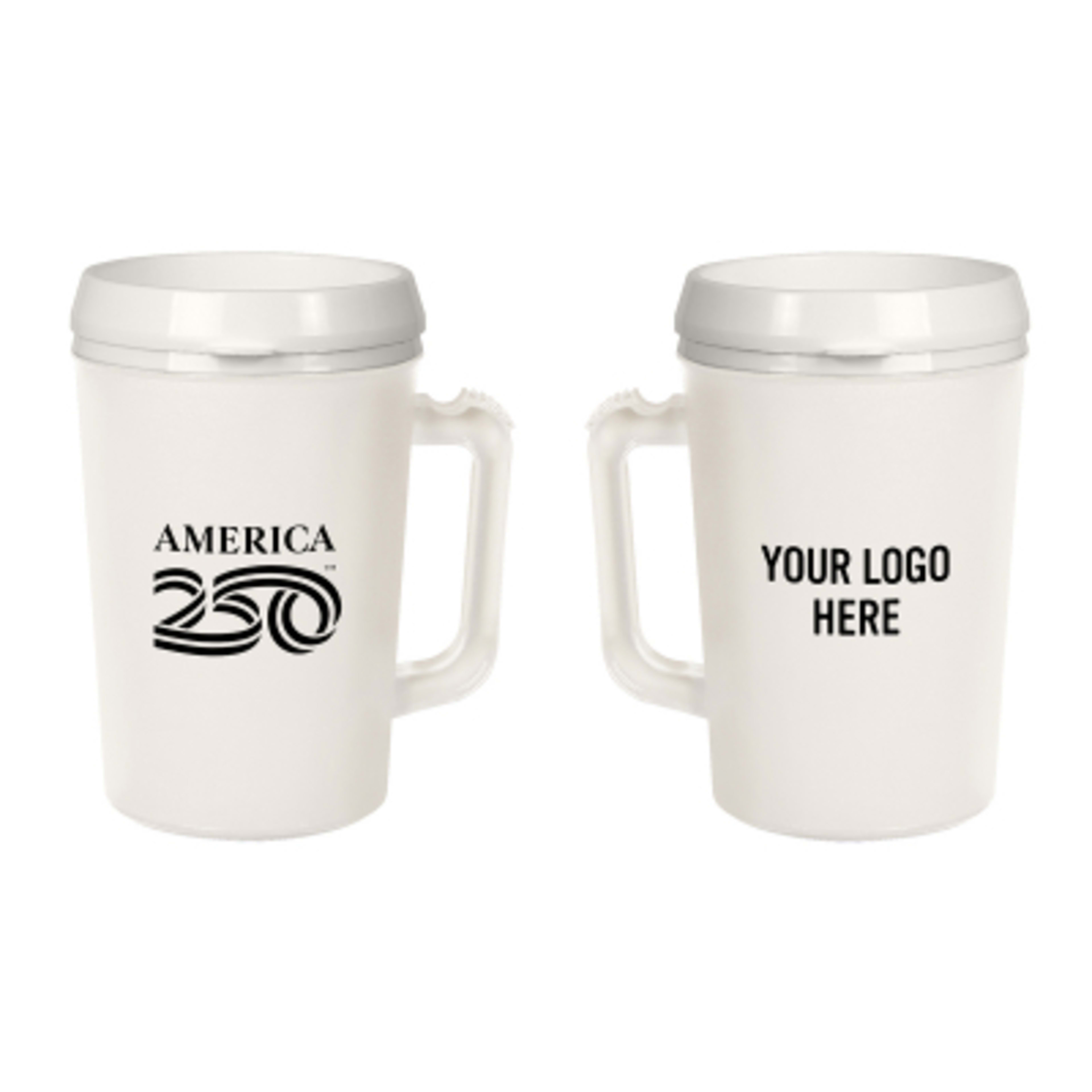 Insulated Mug Double Wall Matte Finish - 34 oz - Group Shot - promotional product with custom logo