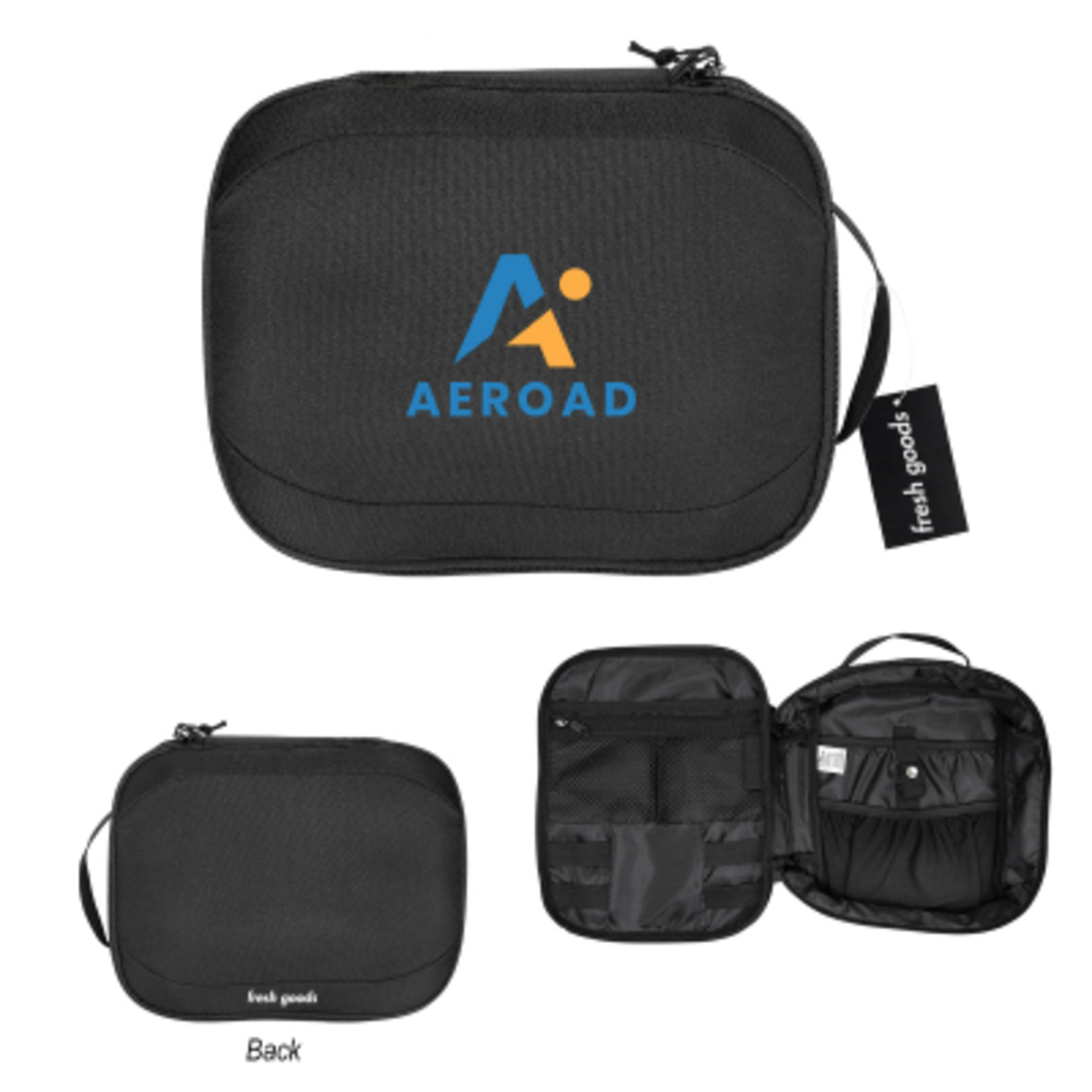Tech Travel Pouch rPET Fresh Goods Partnership - Black - Colorbrite - product view 2