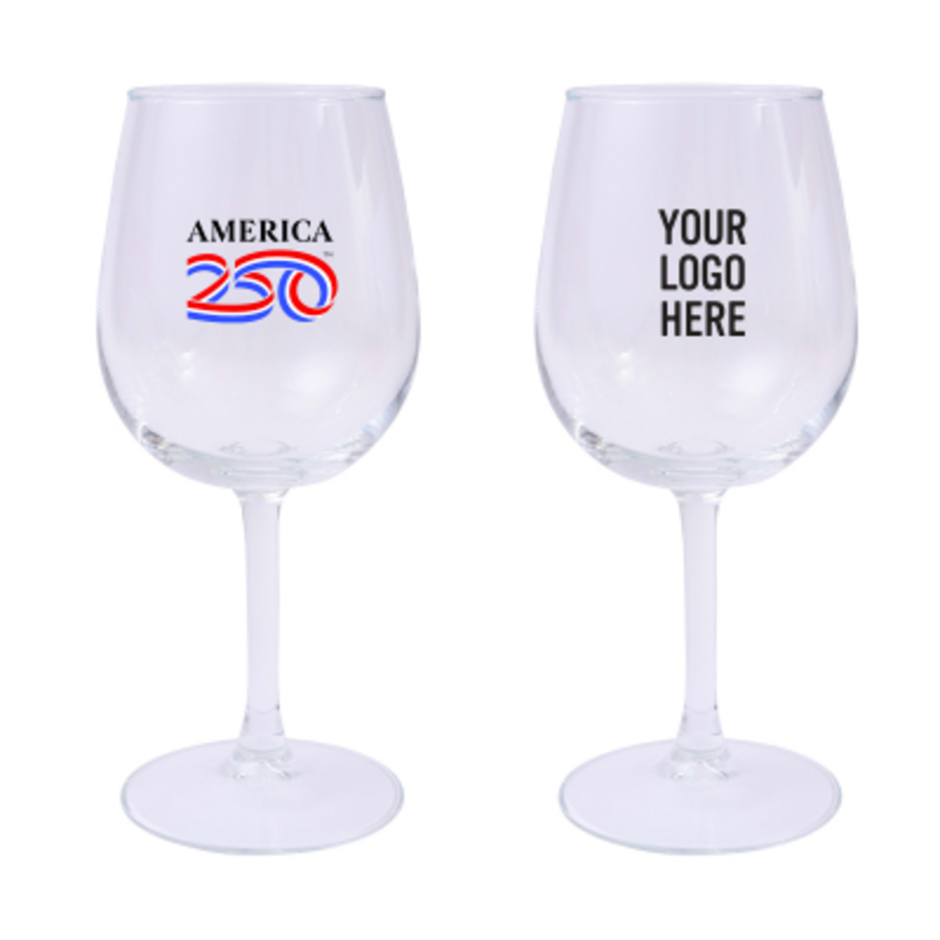 Wine Glass Full Color Print Stemware - 12 oz - Group Shot - promotional product with custom logo