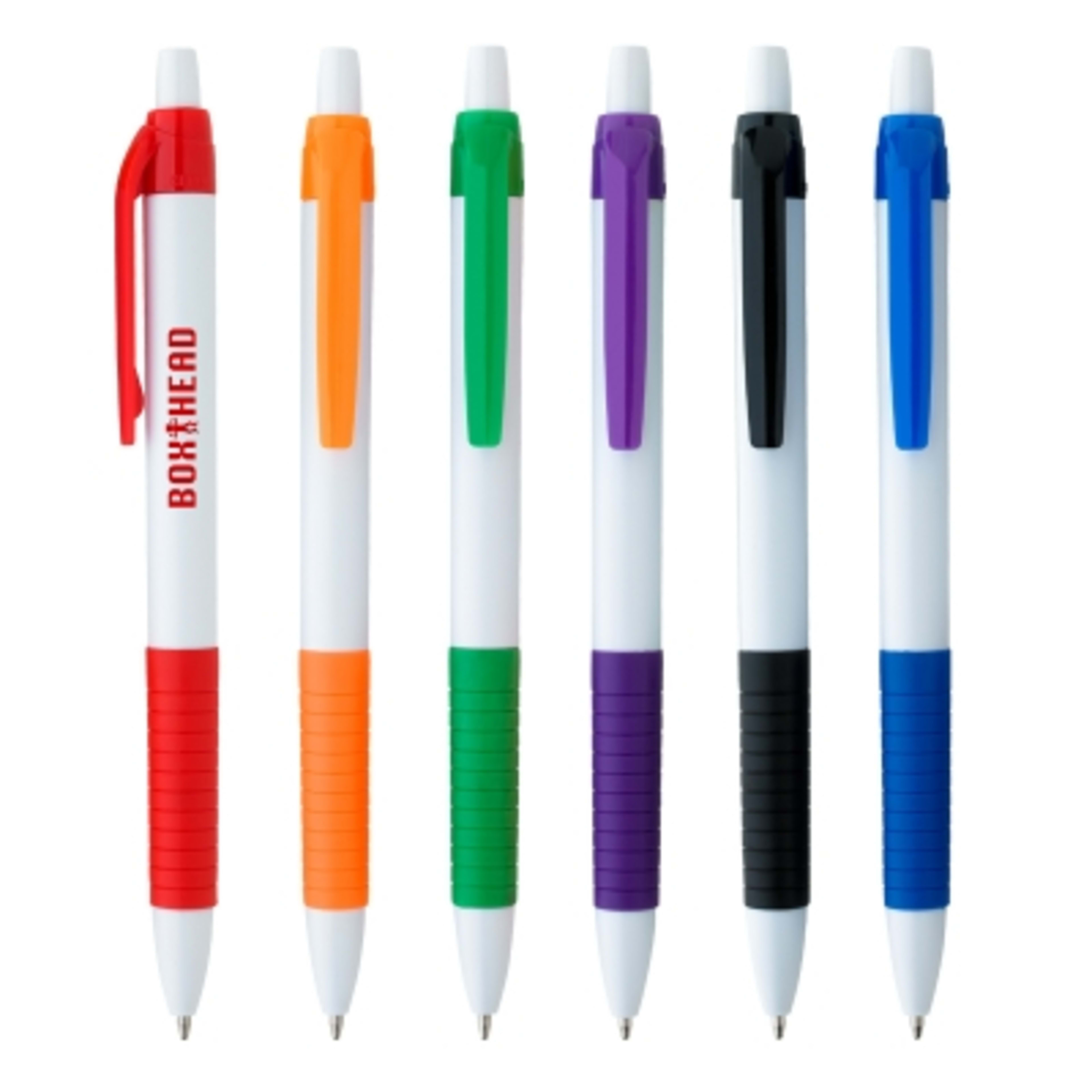 Ballpoint Pen Rubber Grip Plunger Action - Group Shot - product view 2