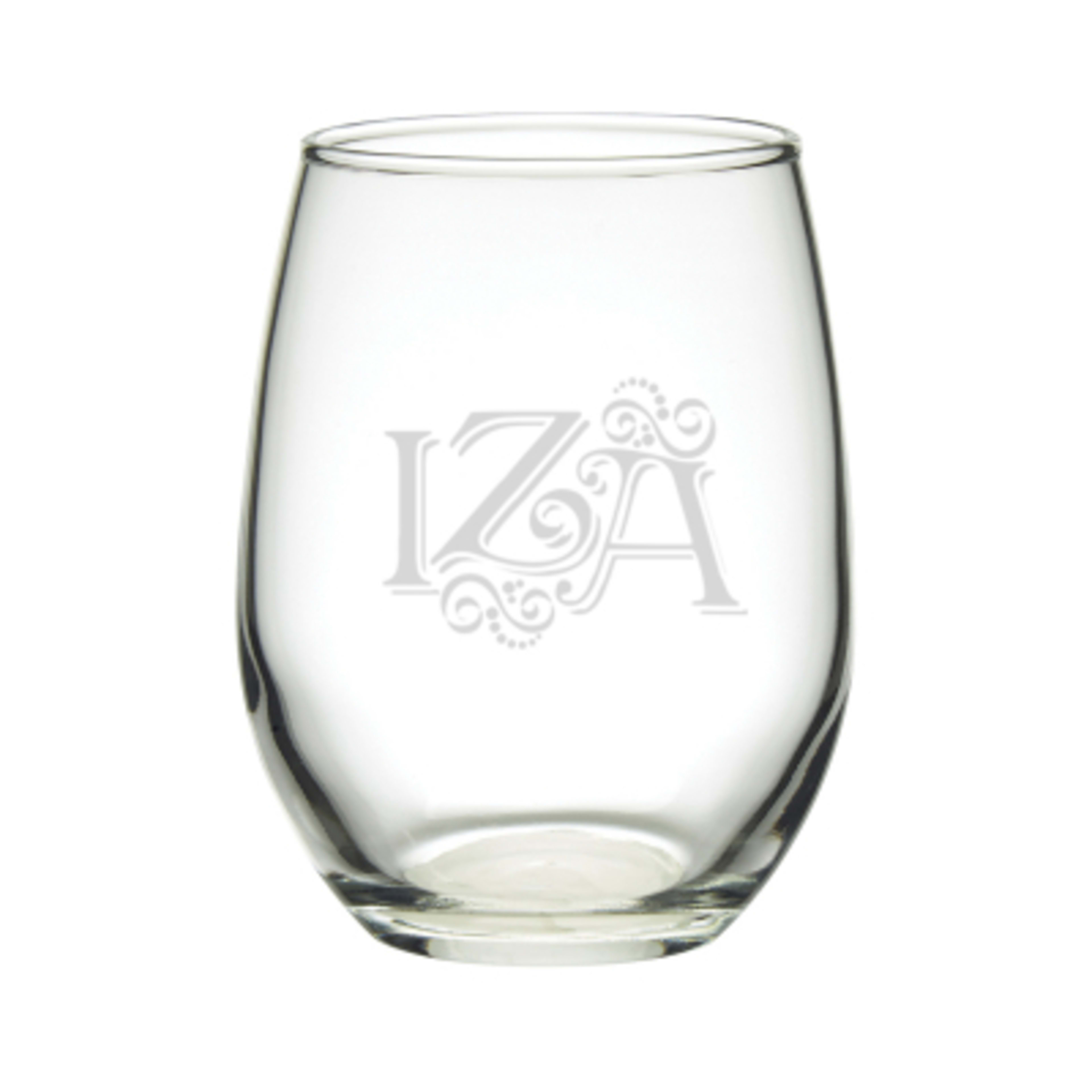 Wine Glass Standard Glass Material Design - 9 oz - Clear - Laser - product view 2