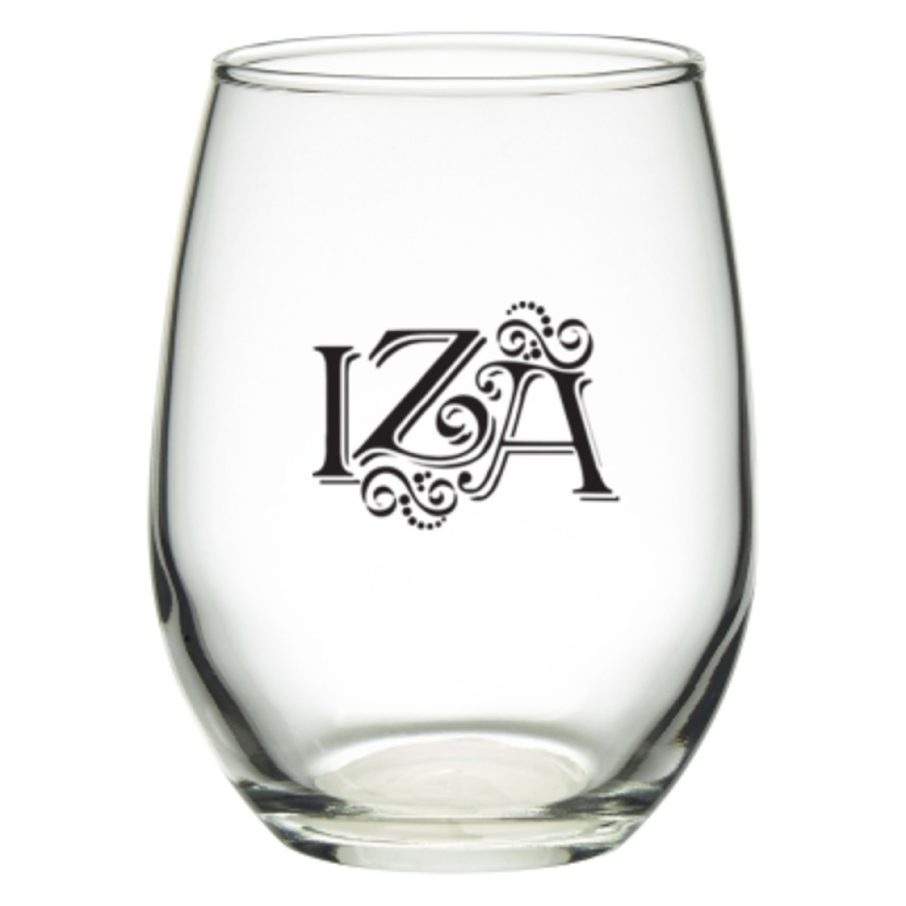 Wine Glass Standard Glass Material Design - 9 oz - Clear - Silkscreen - product view 3