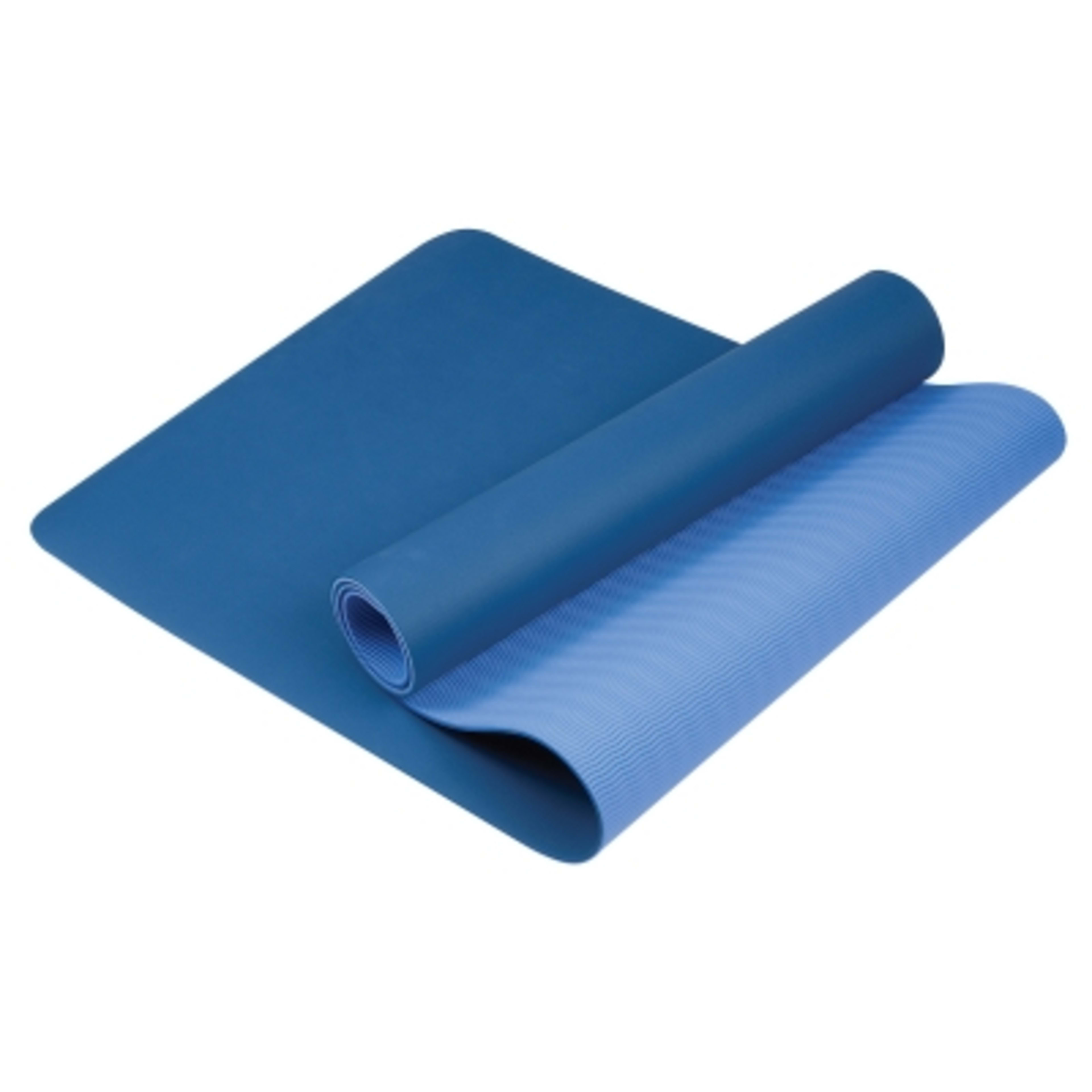 Two-Tone Double Layer Yoga Mat TPE - 24 x 71 in - Blue/BLL - Inset - product view 3