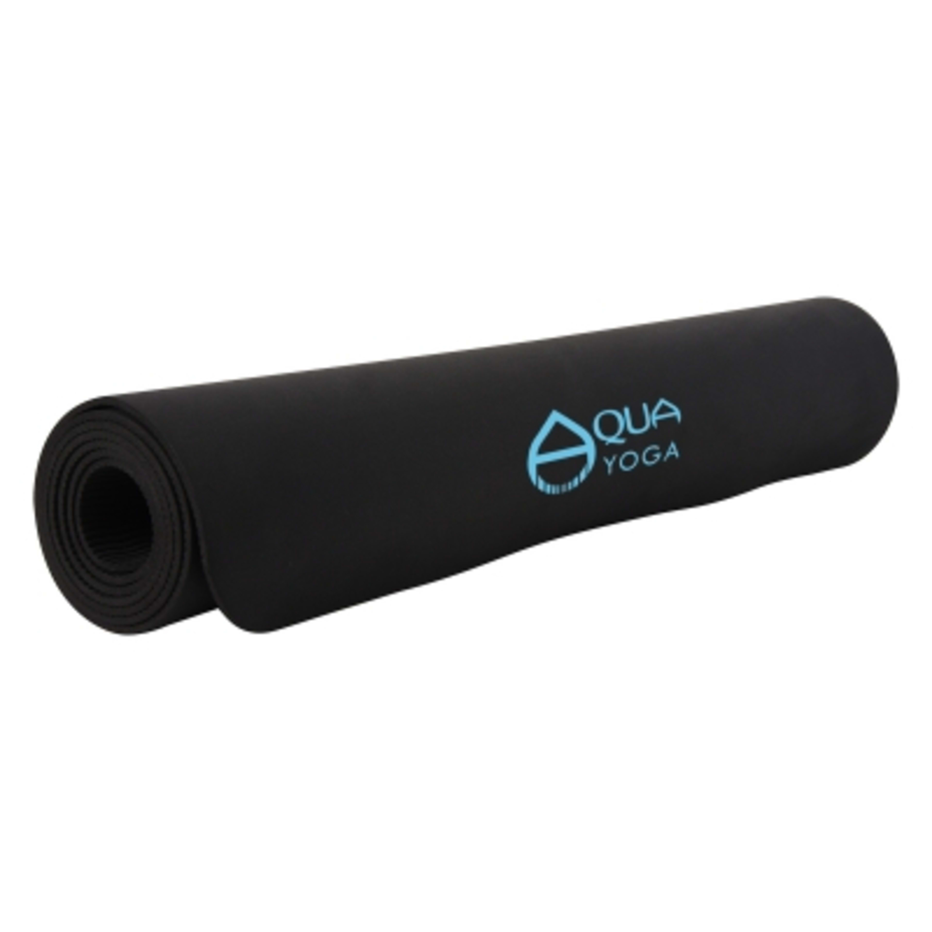 Single Layer Yoga Mat TPE Non-Toxic - 24 x 67 in - Black - Silkscreen - promotional product with custom logo