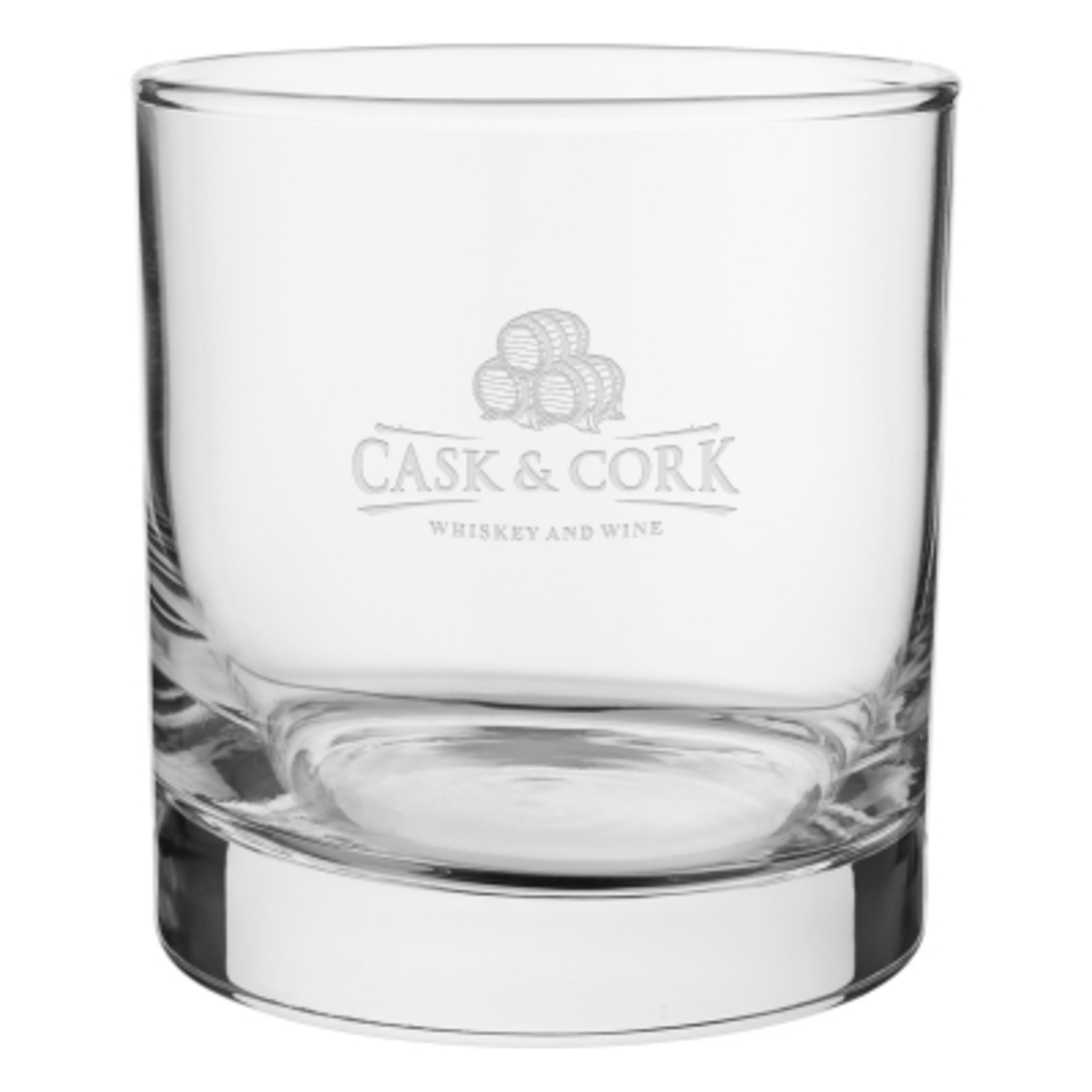 Whiskey Glass Soda Lime Classic - 8 oz - Clear - Laser - product view 2