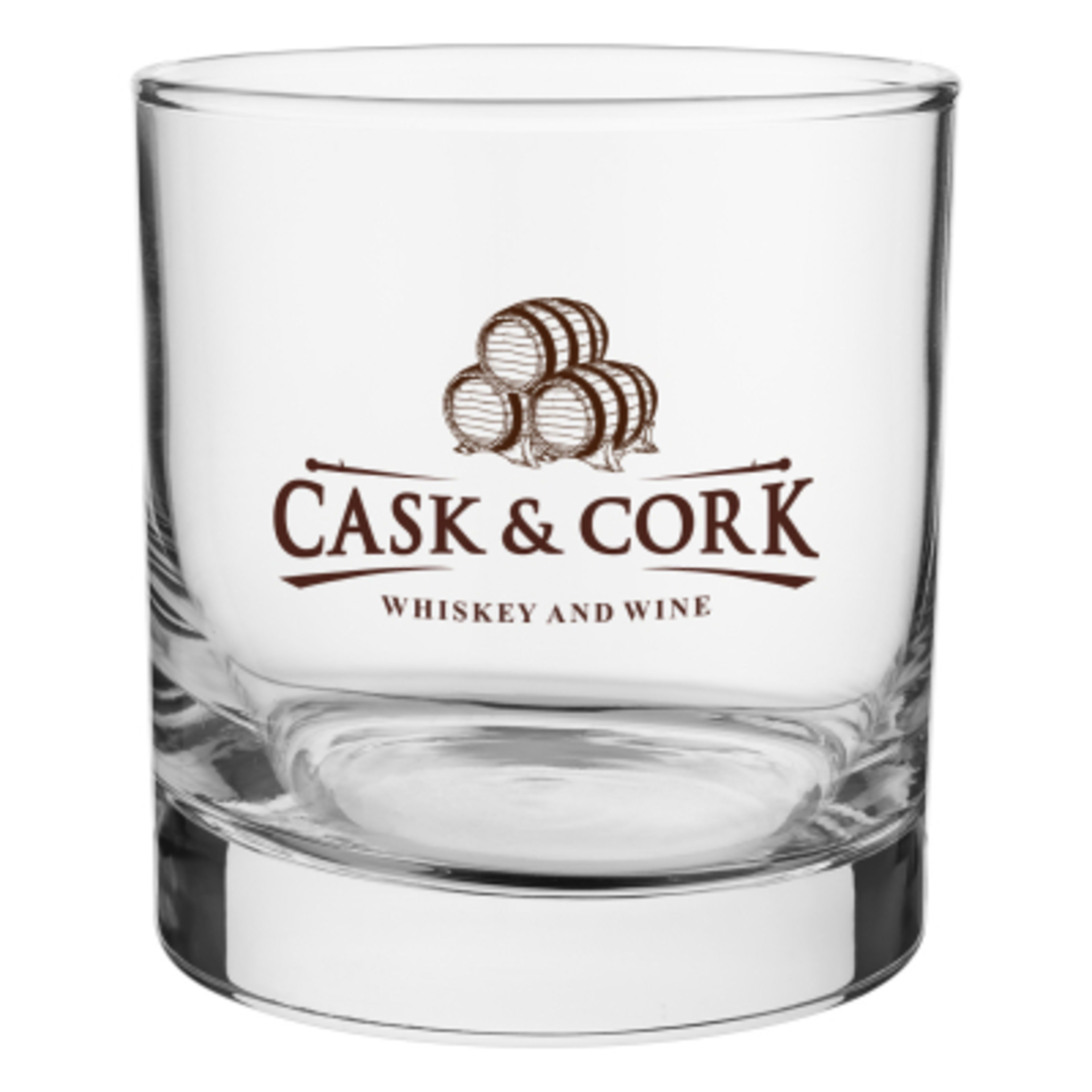 Whiskey Glass Soda Lime Classic - 8 oz - Clear - Silkscreen - product view 4