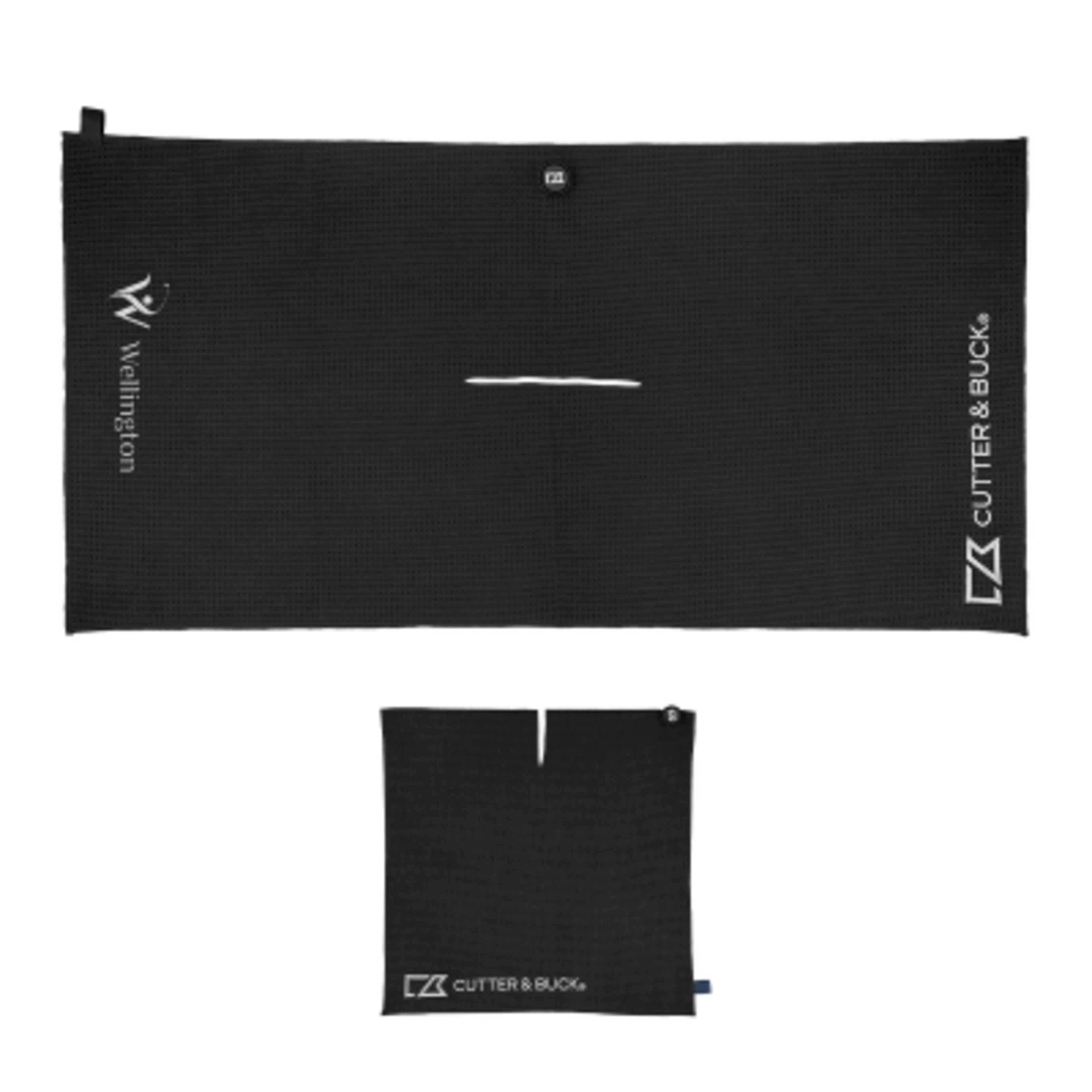 Golf Towel rPET Magnetic Microfiber - 40 x 10 in - Black - Embroidery - product view 6