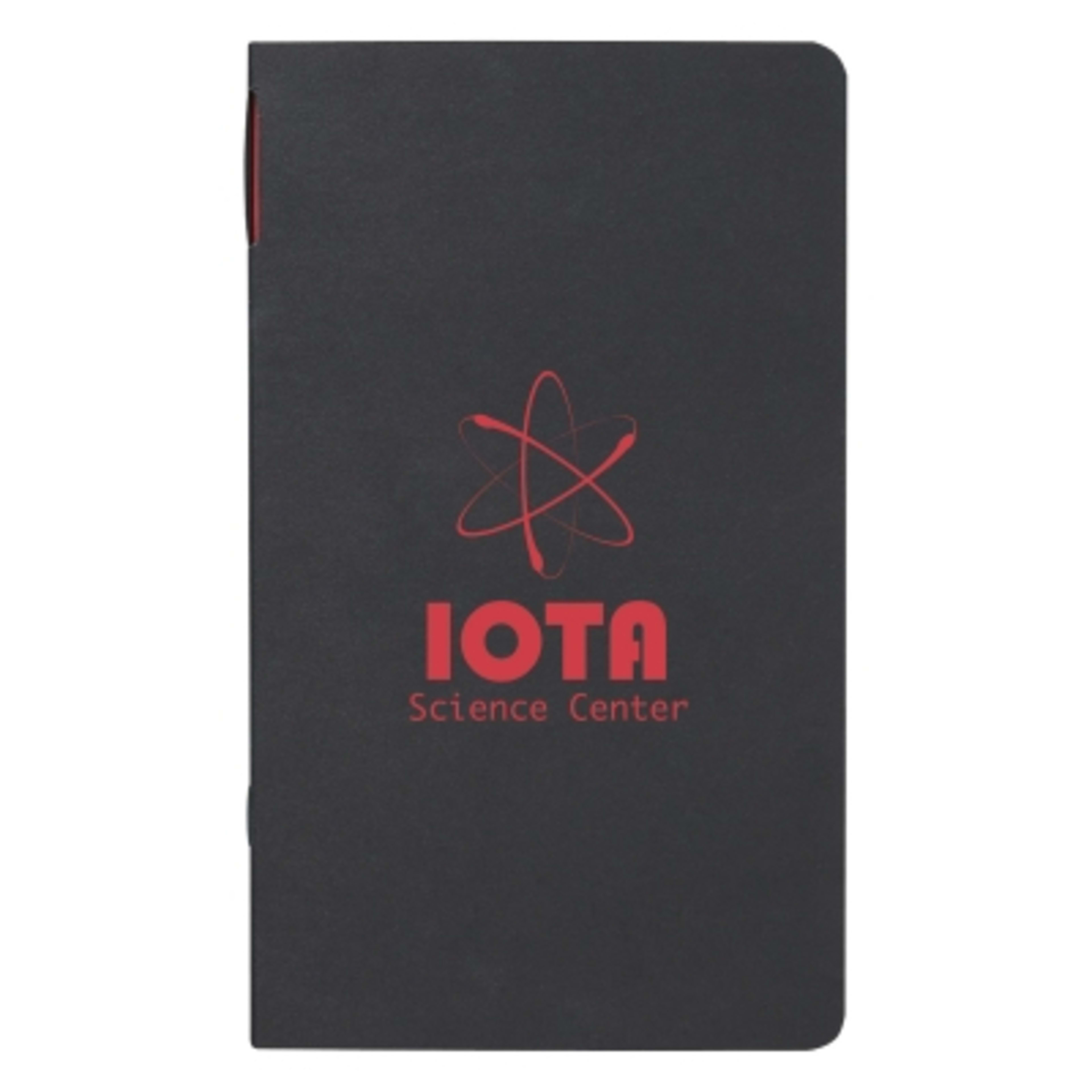 Notebook FSC Certified with Colored Accent - 5 x 8.5 in - Black/Red - Silkscreen - product view 1