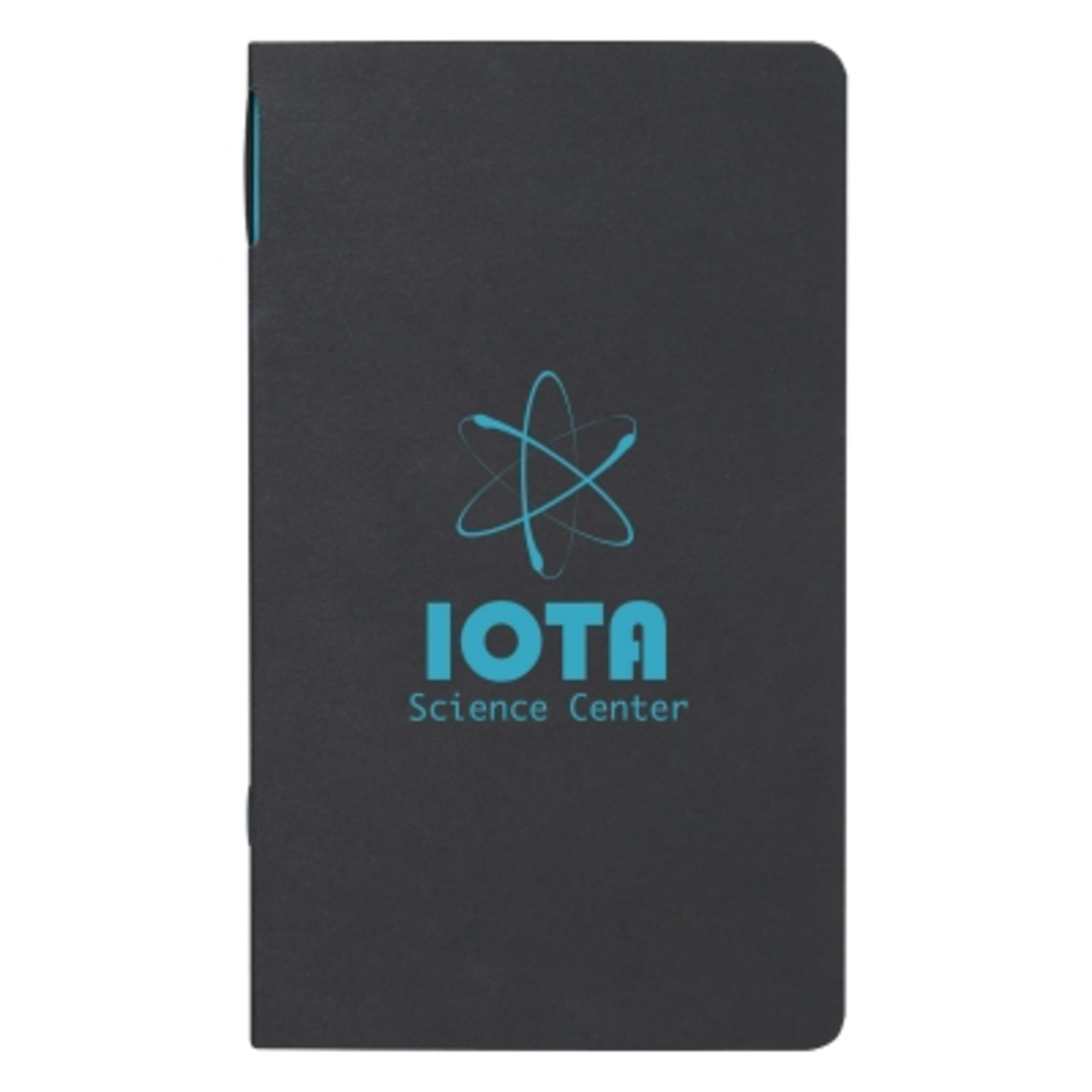 Notebook FSC Certified with Colored Accent - 5 x 8.5 in - Black/BLL - Silkscreen - product view 4