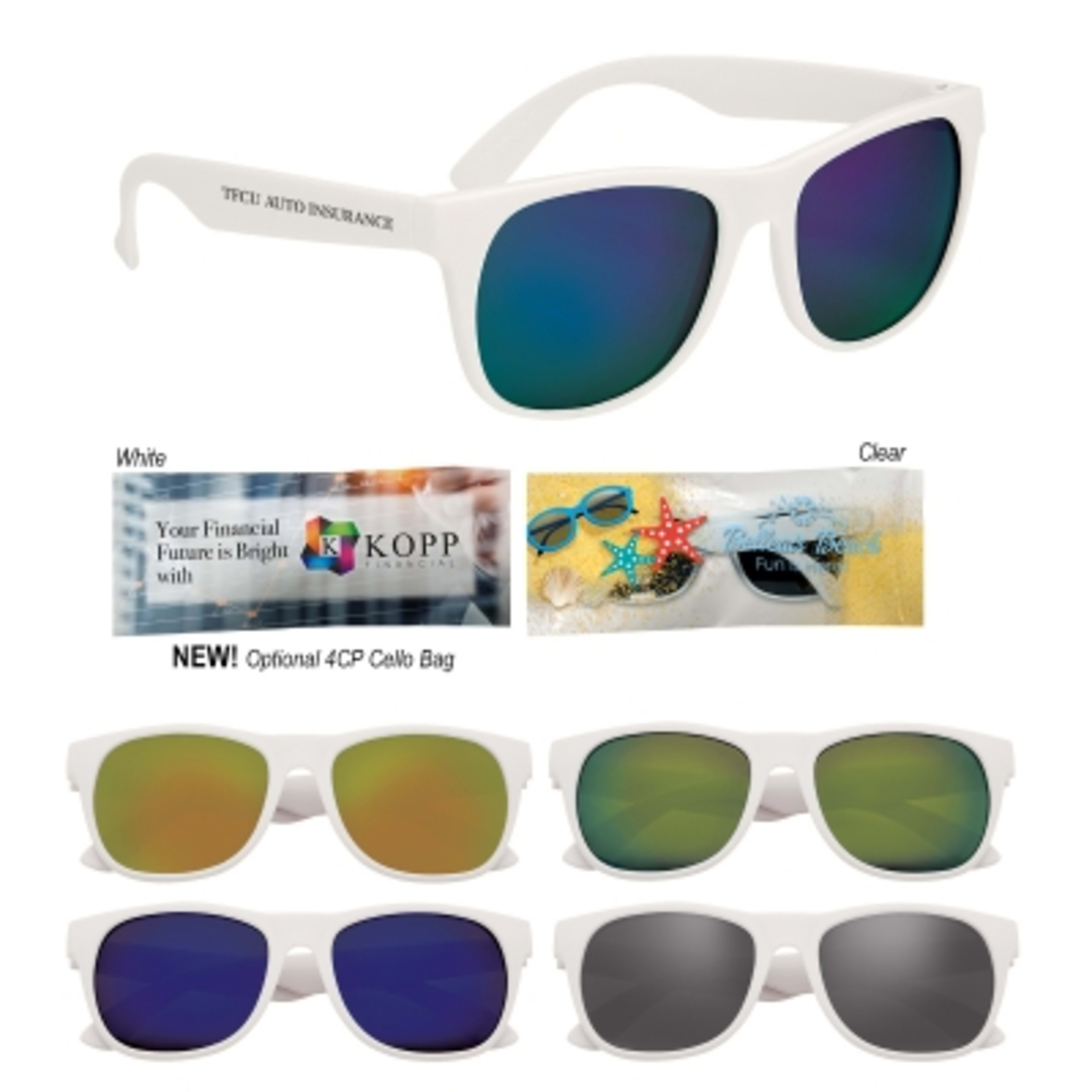 Sunglasses Rubberized Mirrored Recycled Material UV400 - Group Shot - product view 2