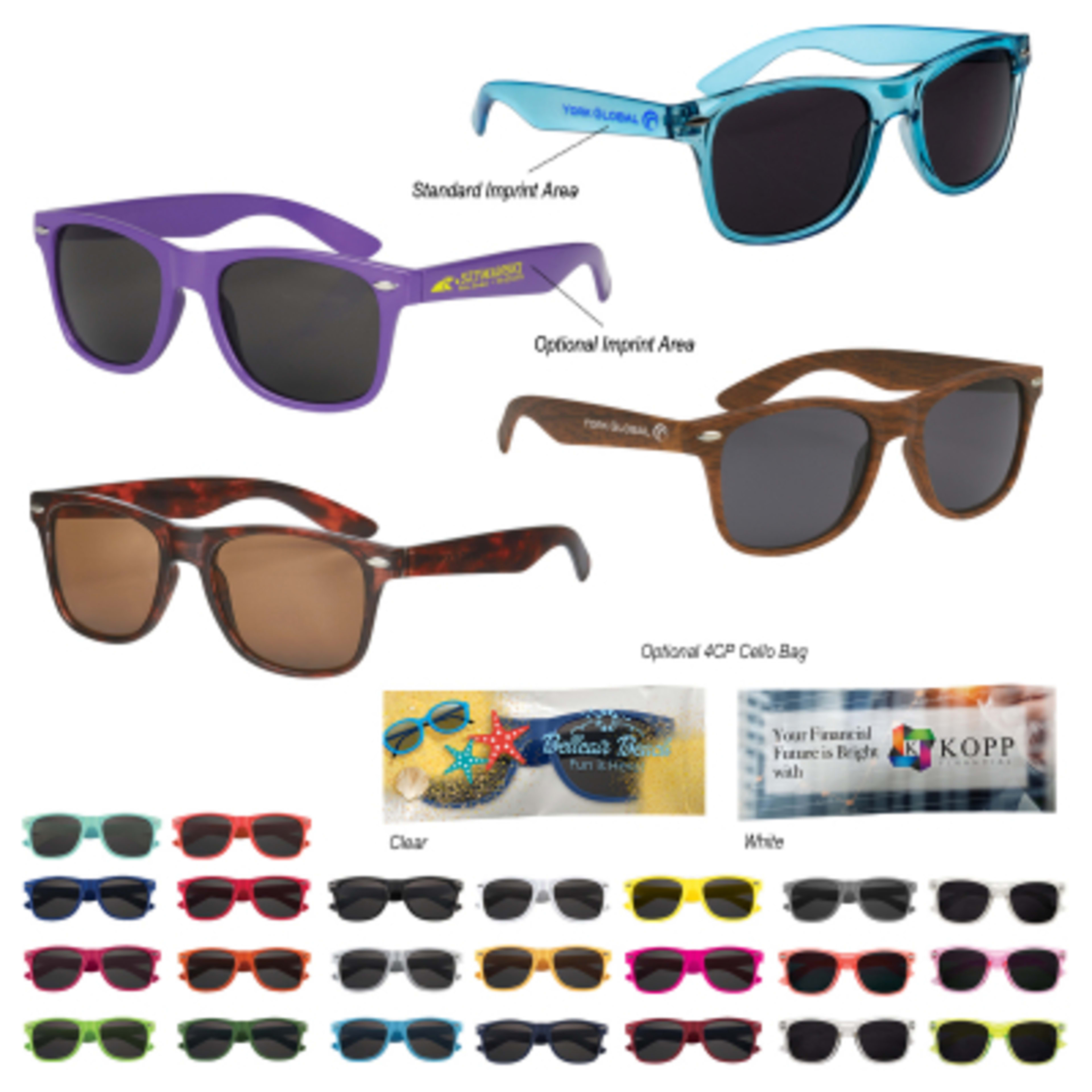Sunglasses Recycled Malibu Style UV400 Protection - Group Shot - product view 2
