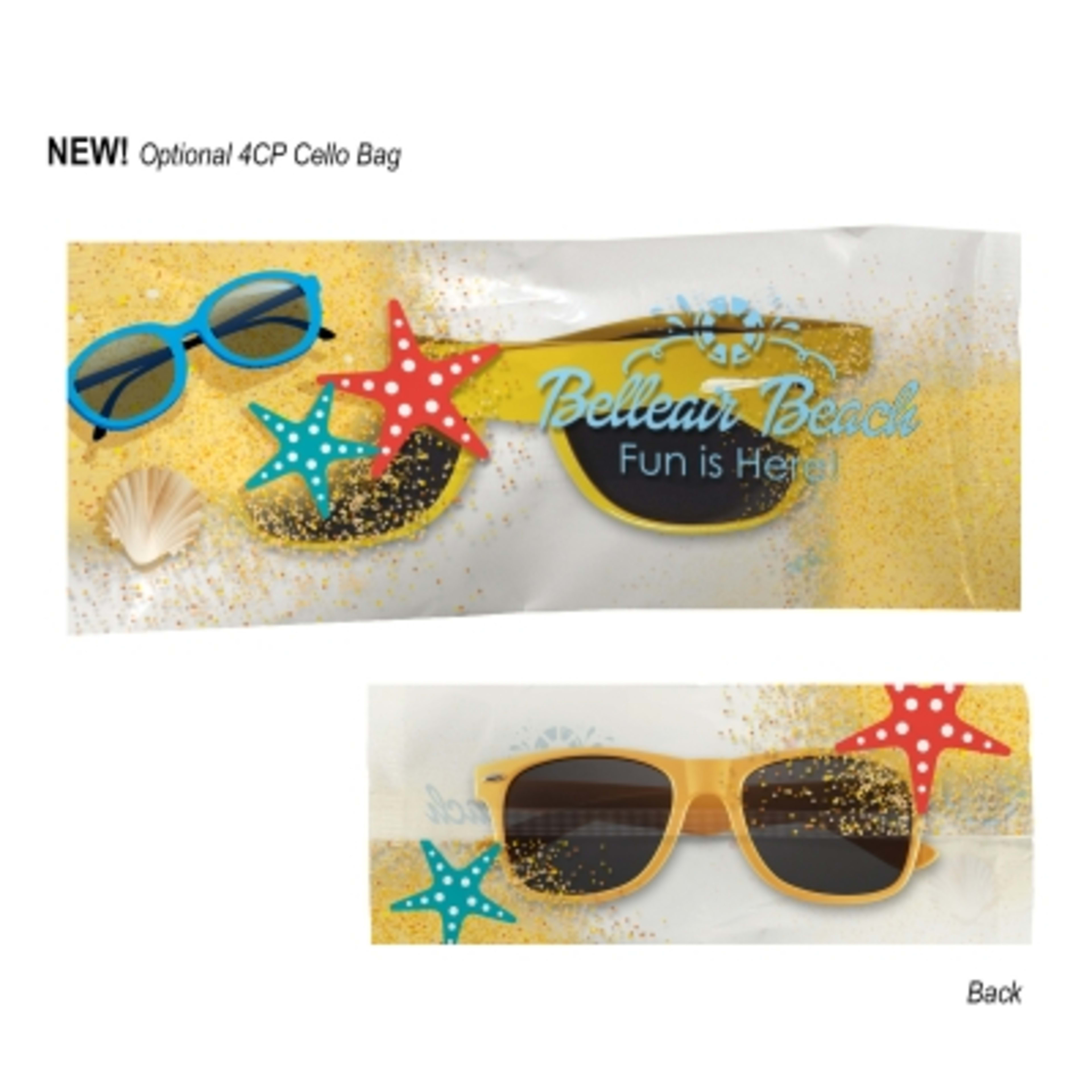 Sunglasses Recycled Malibu Style UV400 Protection - Sunglasses - Clear Cellobag - product view 3