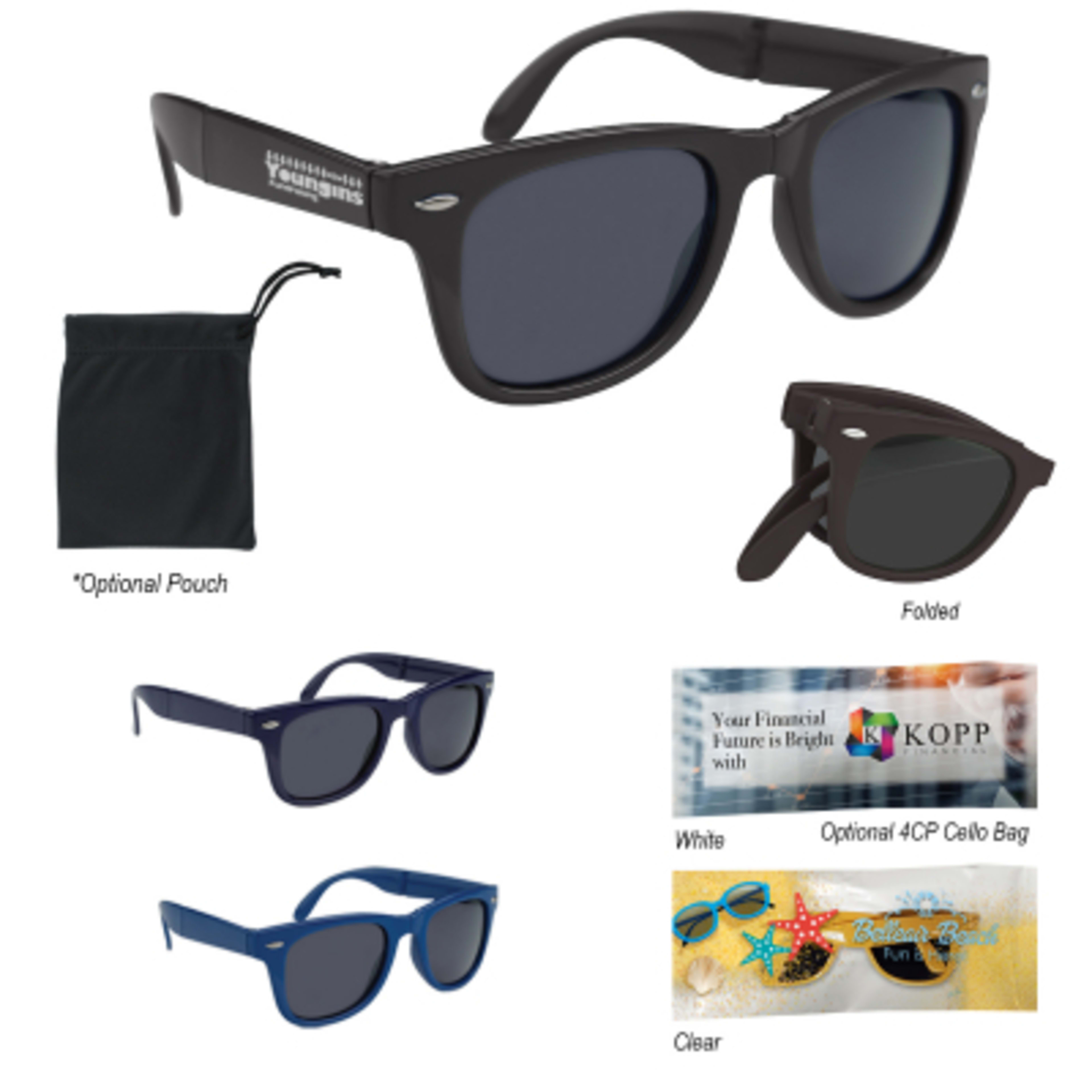 Sunglasses Folding Malibu ABS-PMMA UV400 Style - Group Shot - product view 3