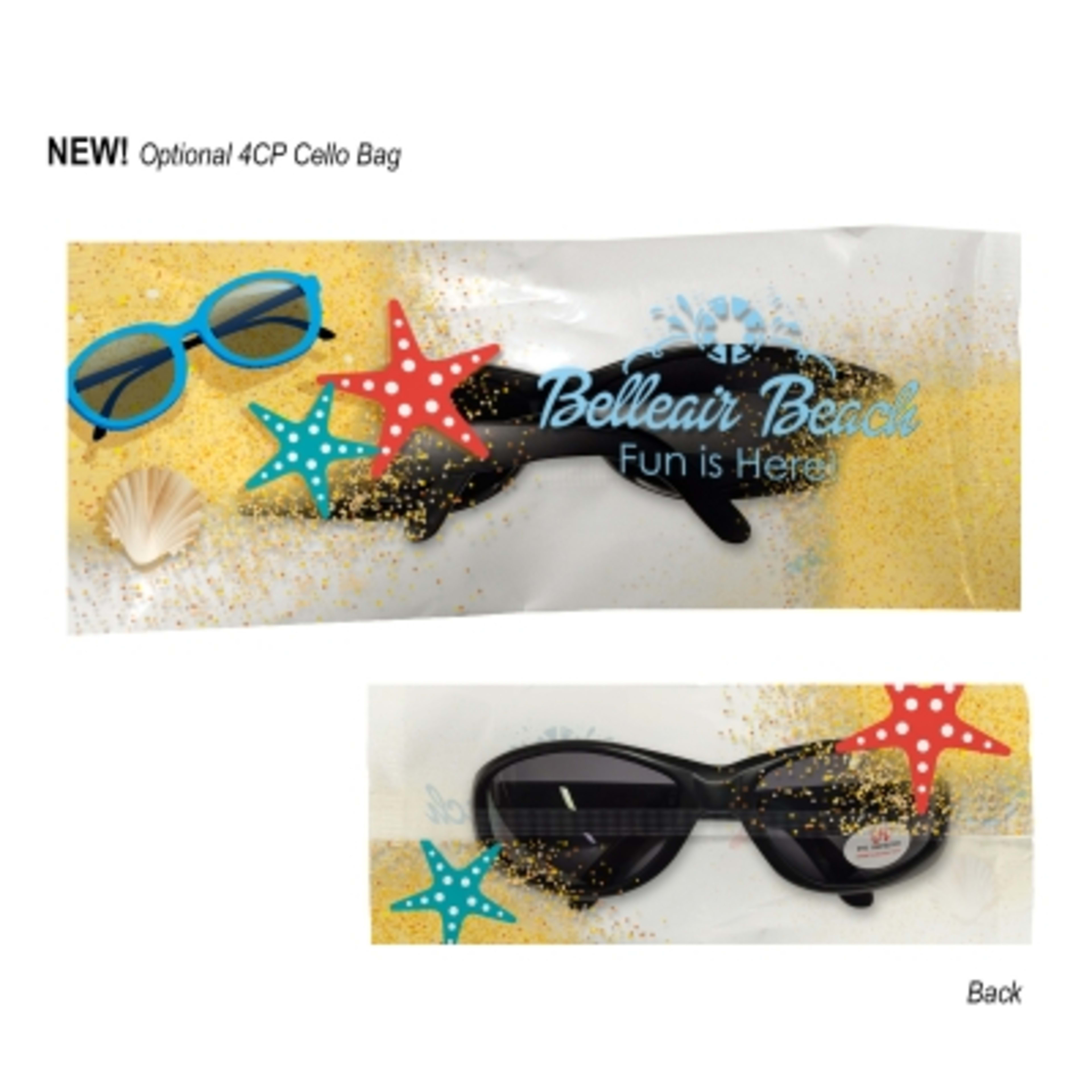 Sunglasses Wraparound Polypropylene UV400 Sport - Sunglasses - Clear Cellobag - product view 3