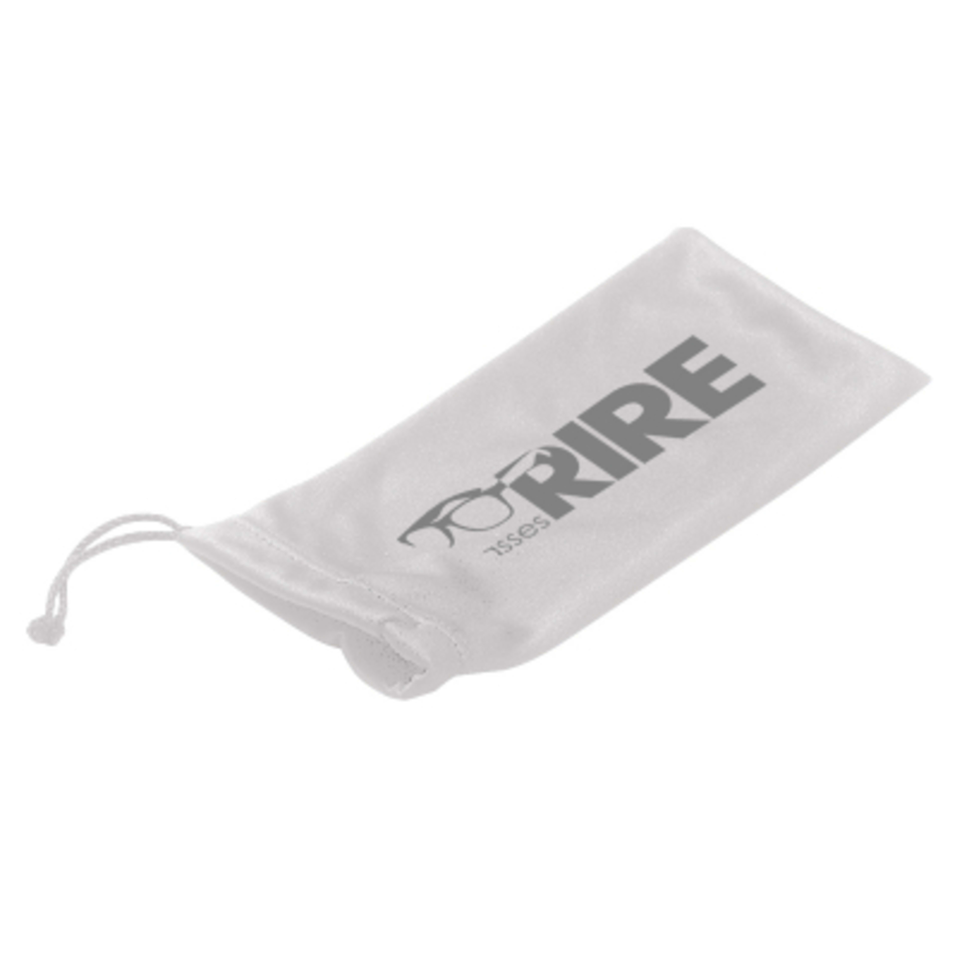 Pouch Microfiber Drawstring Sunglass Storage - 7 x 3.5 in - White - Silkscreen - product view 1
