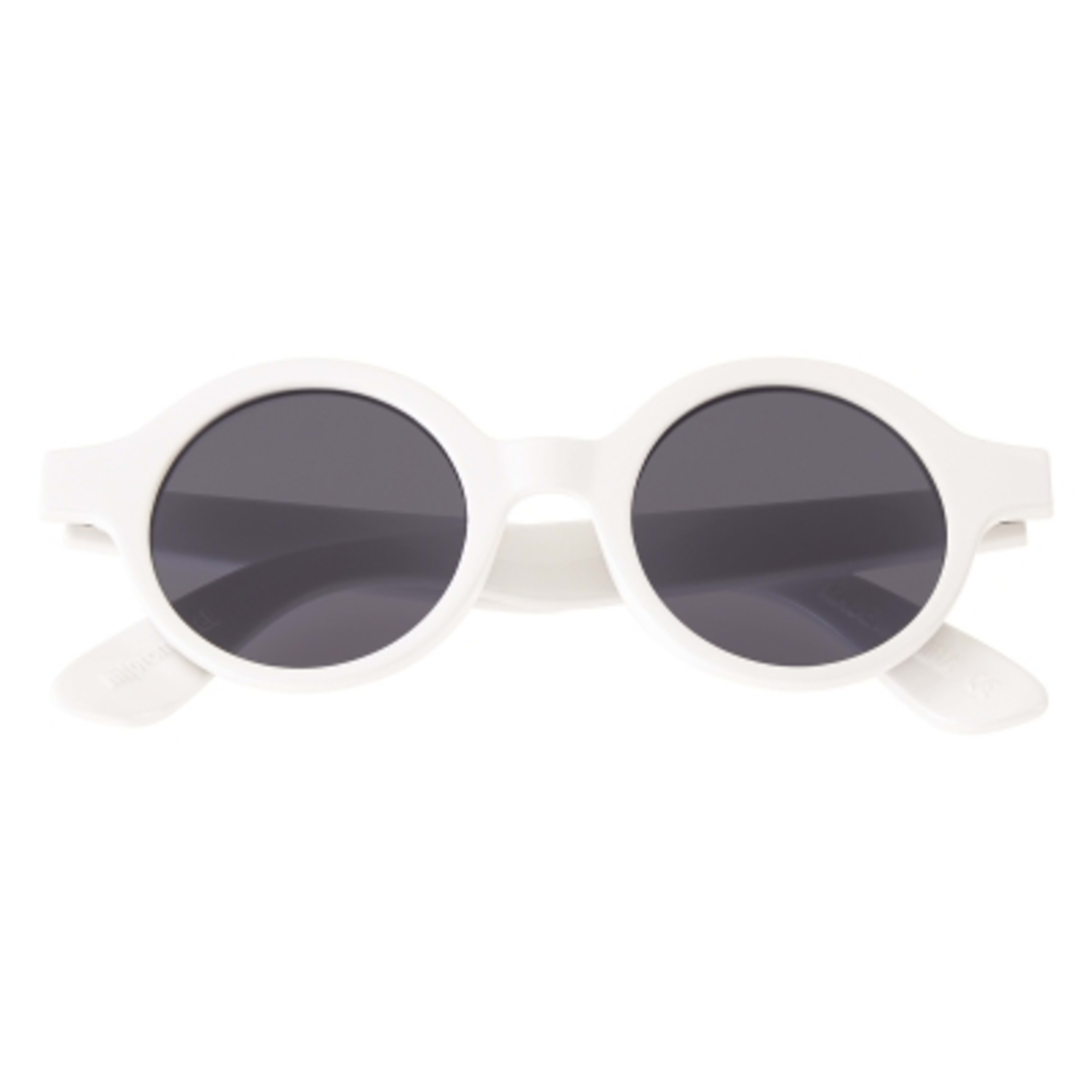 Round Sunglasses with UV400 Protection ABS Frame - White - Front - product view 2