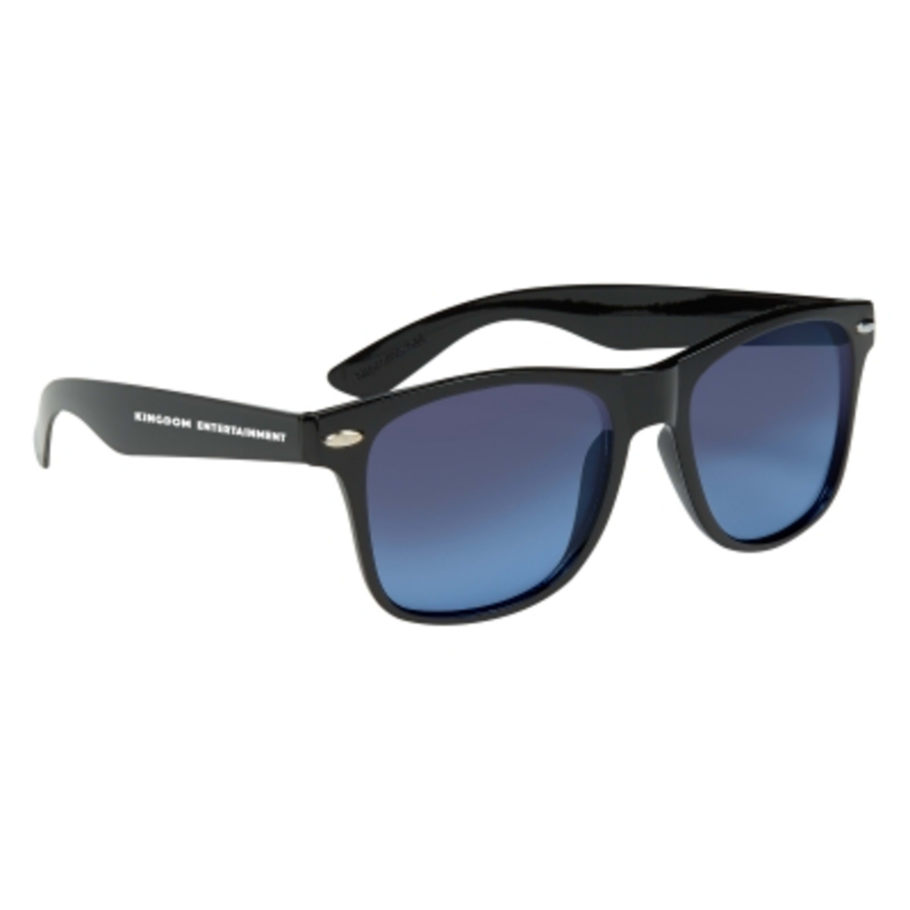Malibu Sunglasses Ocean Gradient Lens ABS Frame - Black/Blue - Silkscreen - product view 1