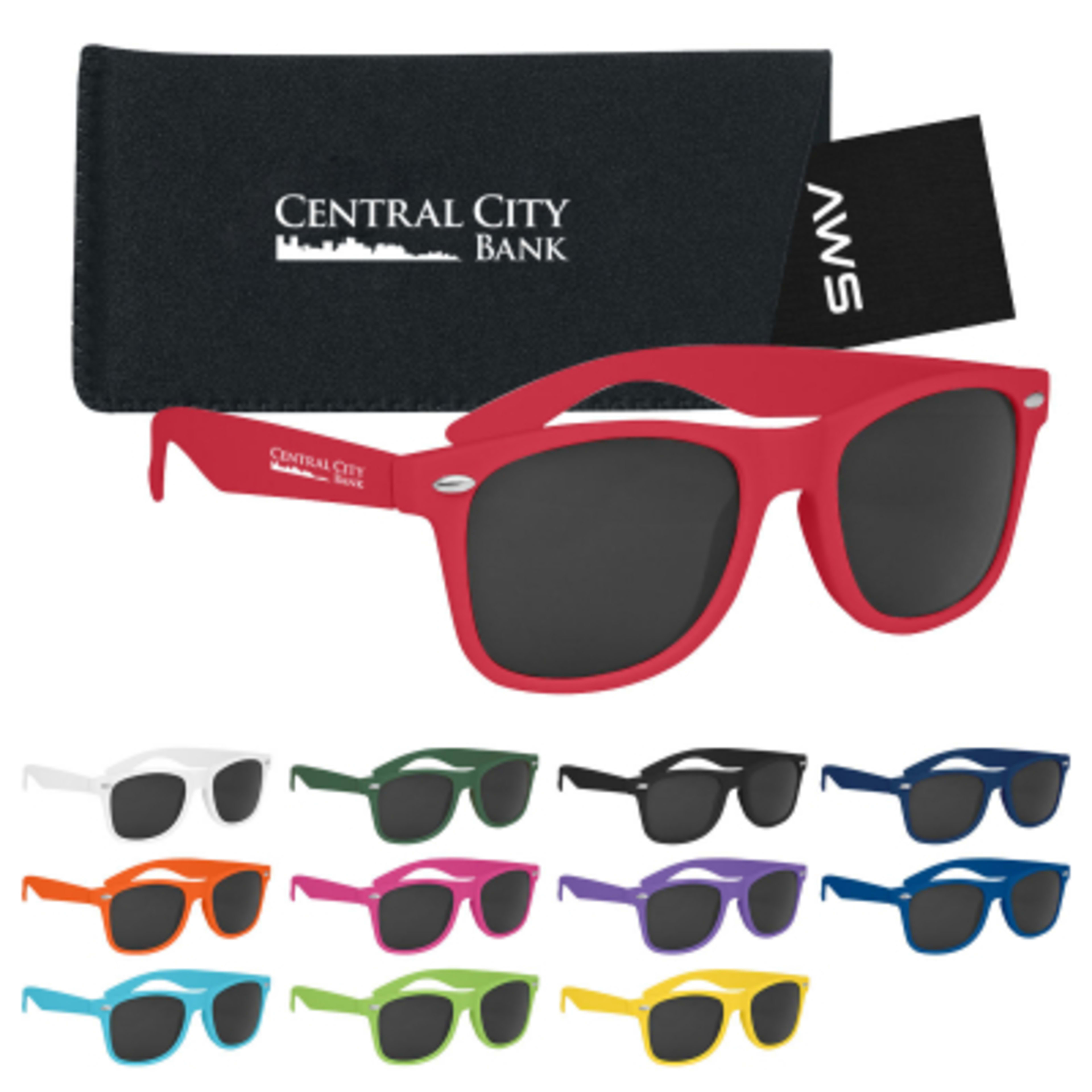 AWS Velvet Touch Malibu Sunglasses with Pouch Kit - Group Shot - product view 1