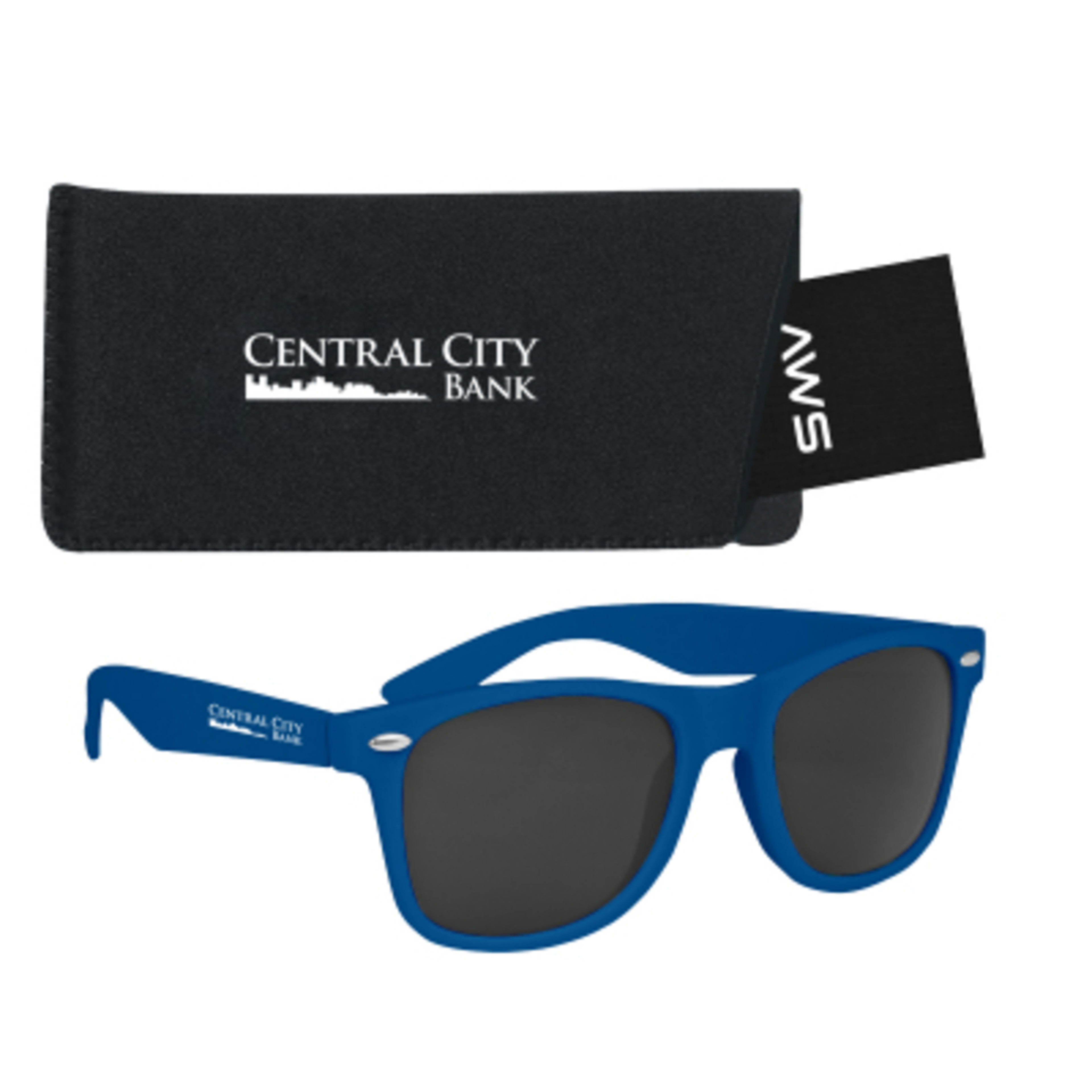 AWS Velvet Touch Malibu Sunglasses with Pouch Kit - Royal - Silkscreen - product view 11