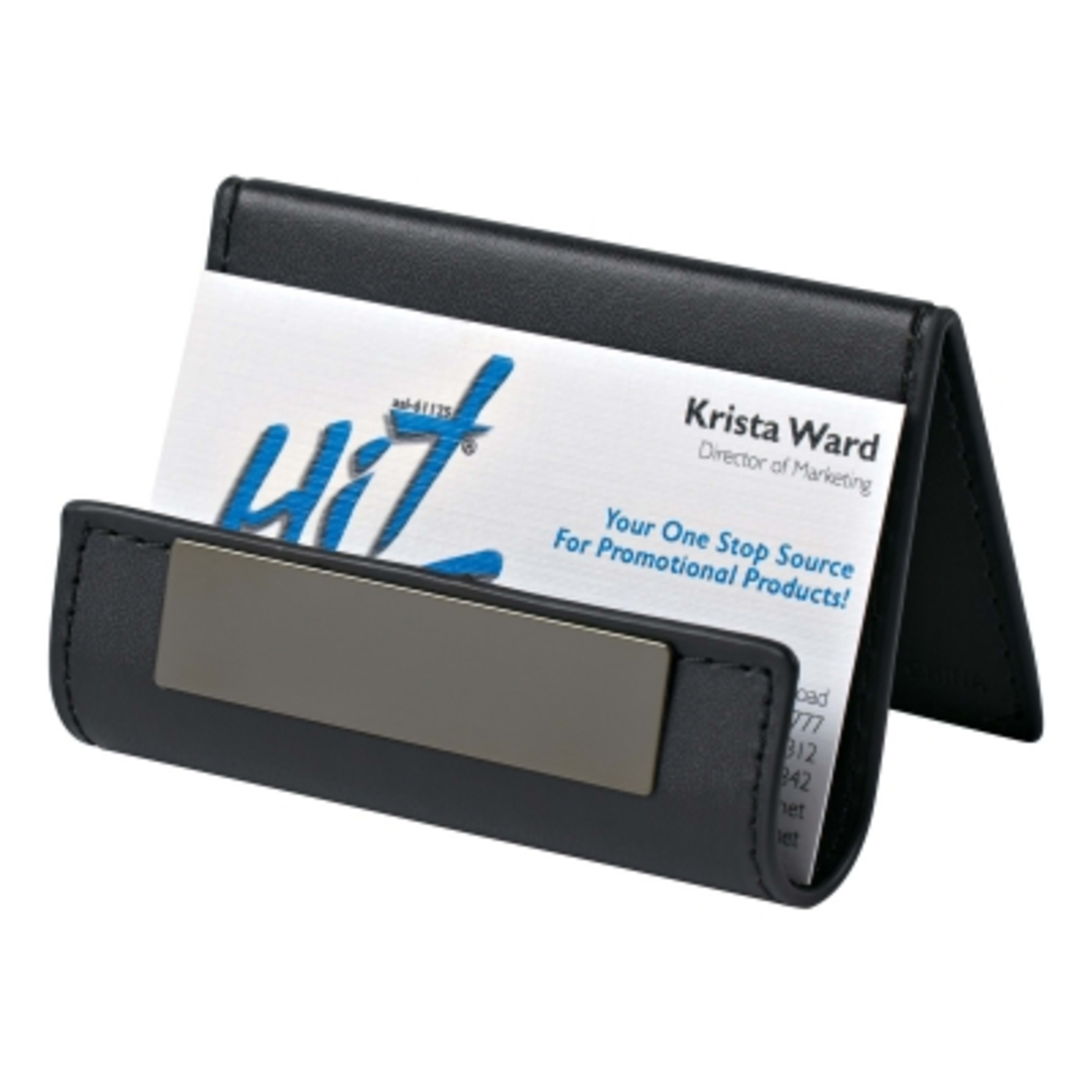 Phone Stand Leather Look Multi-Device - 3.5 x 2.1 in - In Use - product view 4