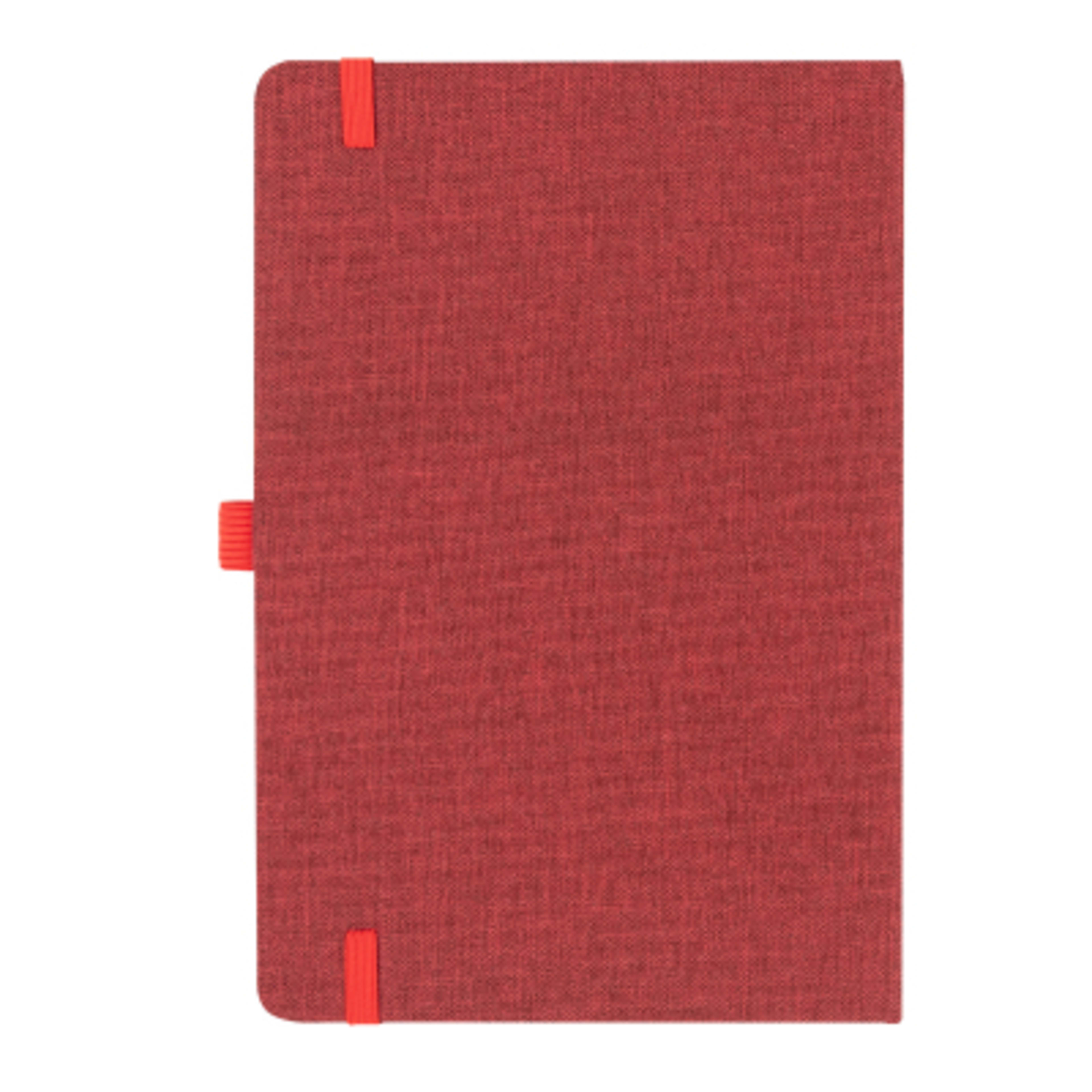 Hardcover Journal Bamboo rPET Cover - 5.5 x 8.25 in - Red/BAM - Back - product view 7