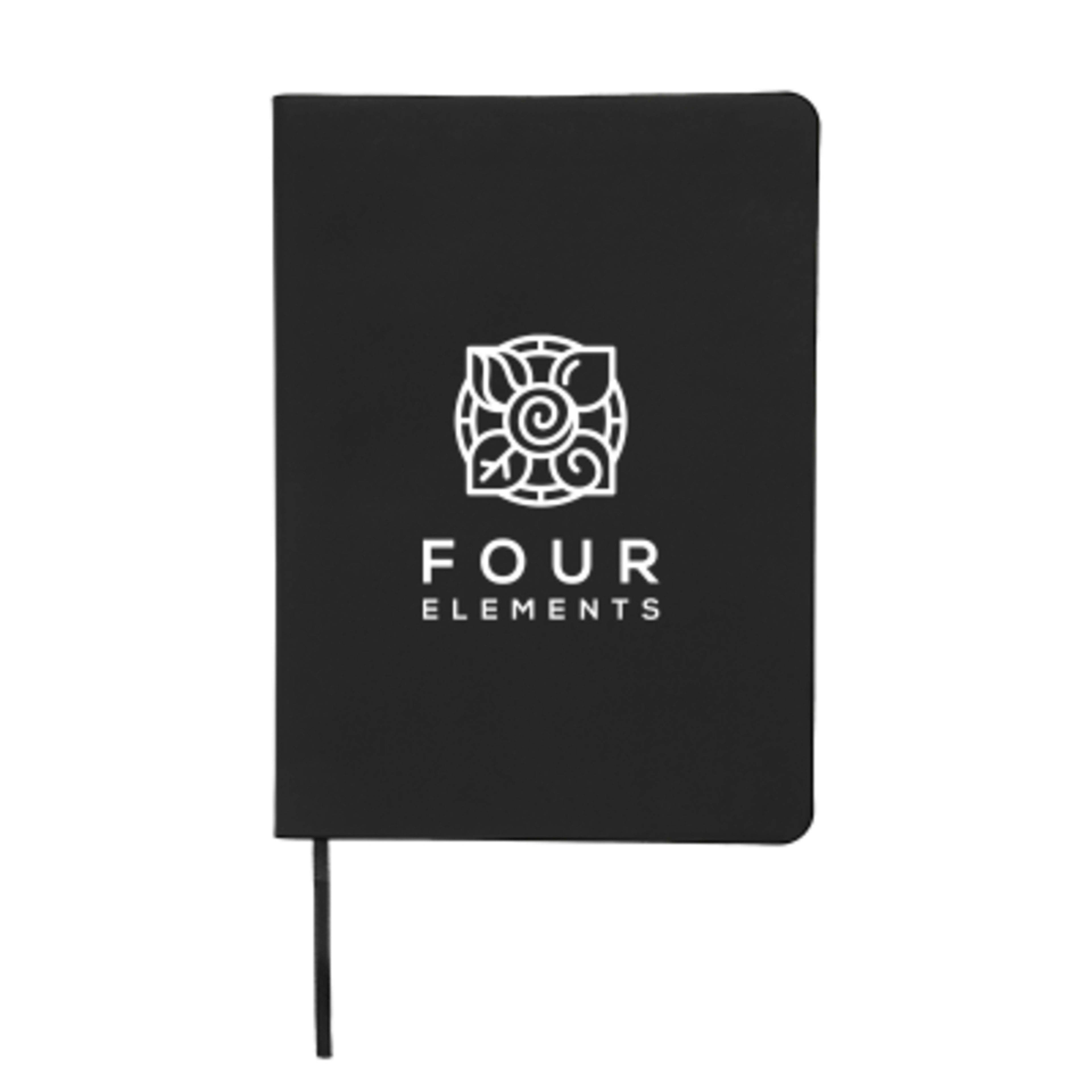 Hardcover Journal rPET Recycled Cover - 5 x 7 in - FSC/Black/Black - Silkscreen - product view 5