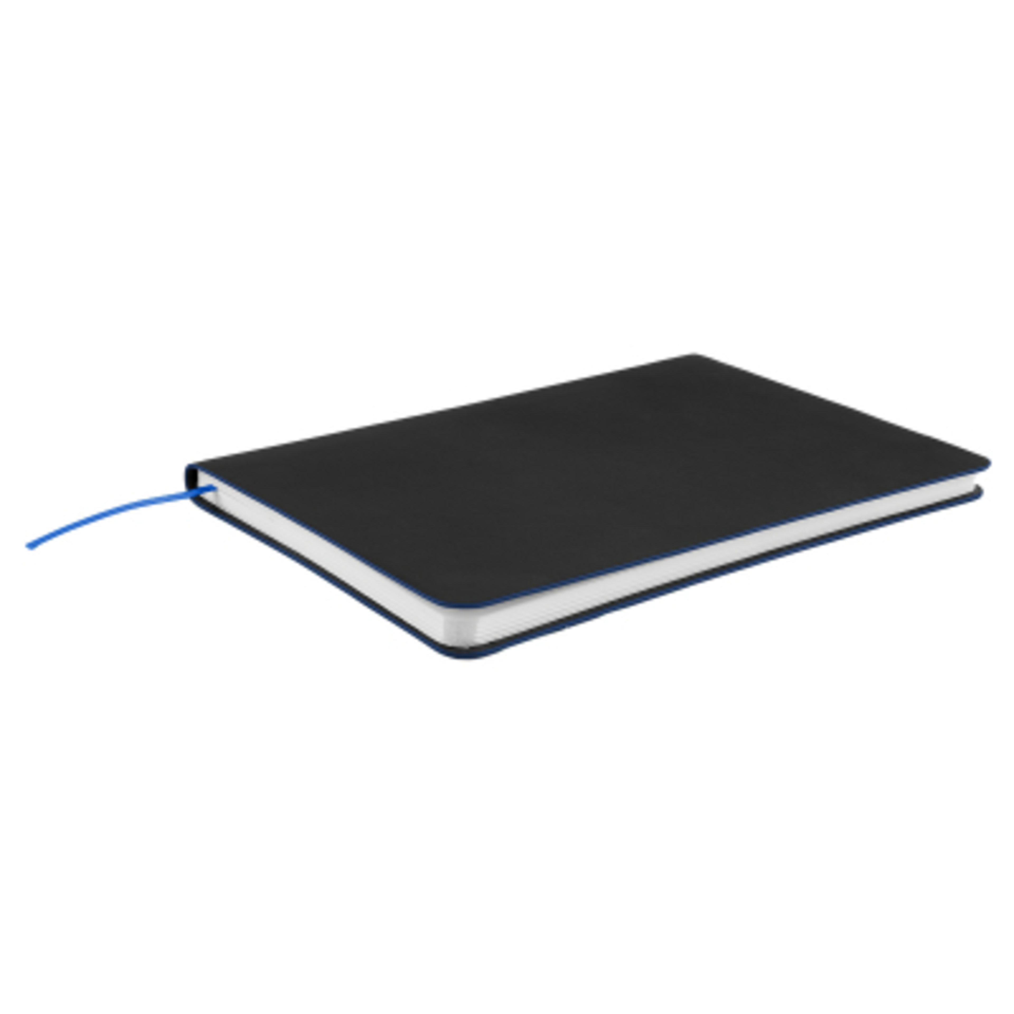 Hardcover Journal rPET Recycled Cover - 5 x 7 in - FSC/Black/Royal - Angle - product view 6